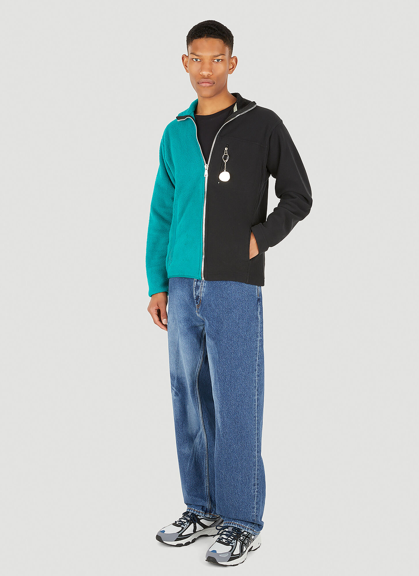  (di)vision (di)vision (di)construct Fleece Split Sweatshirt - Mann Sweatshirts Blue Xs 