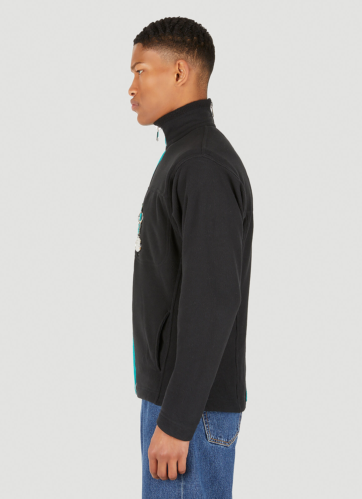  (di)vision (di)vision (di)construct Fleece Split Sweatshirt - Mann Sweatshirts Blue Xs 