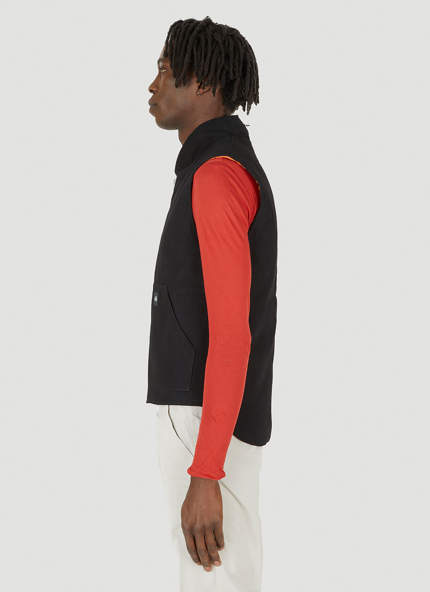  (di)vision (di)vision Workwear Denim Vest Jacket -  Jacken Black Xs 