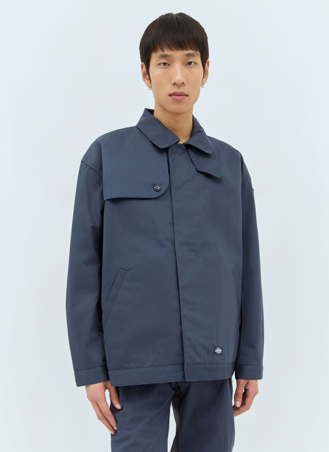 Dickies Button-fastening Patch-pocket Jacket In Navy