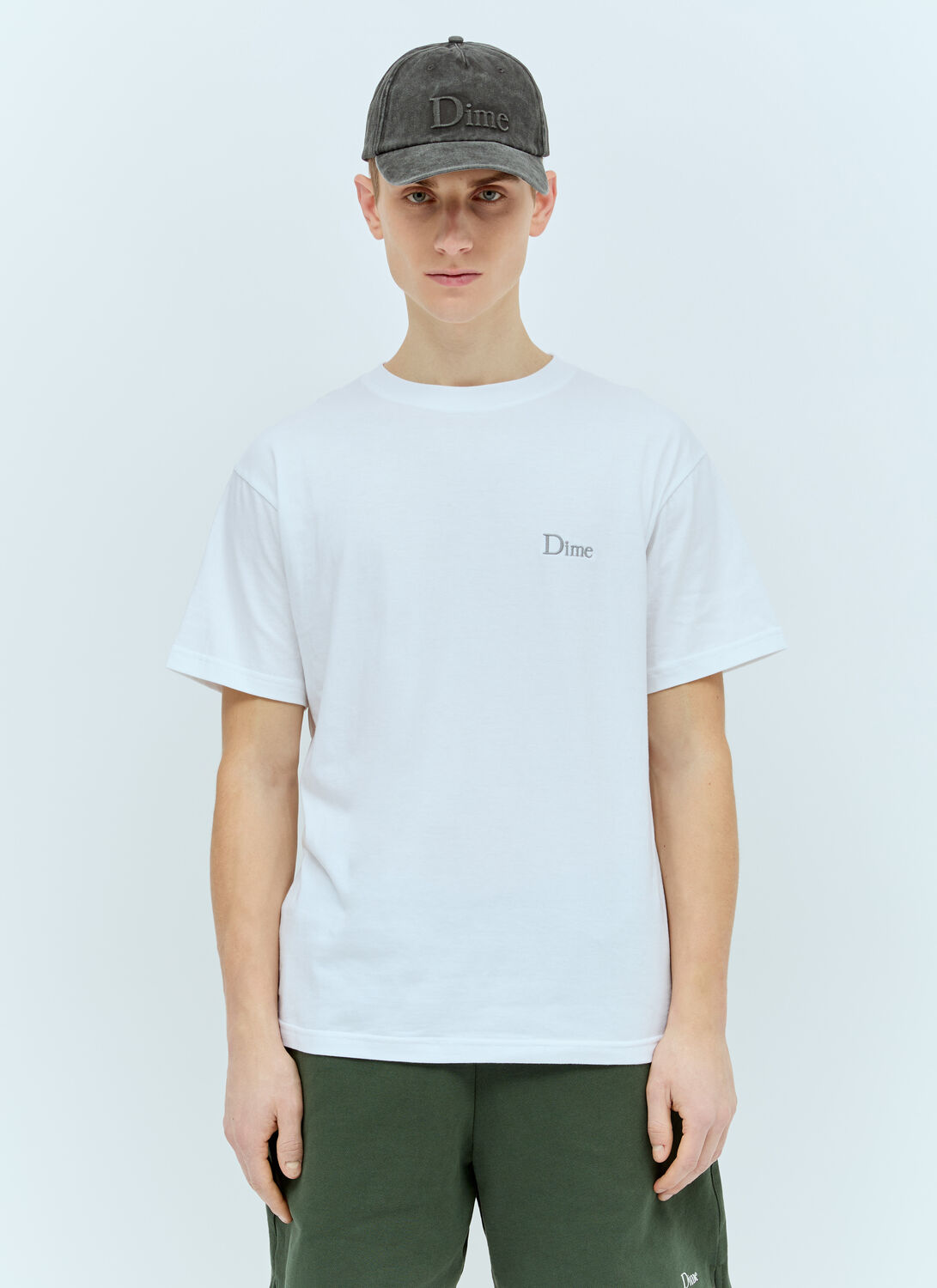 Dime Classic Small Logo T-shirt In White