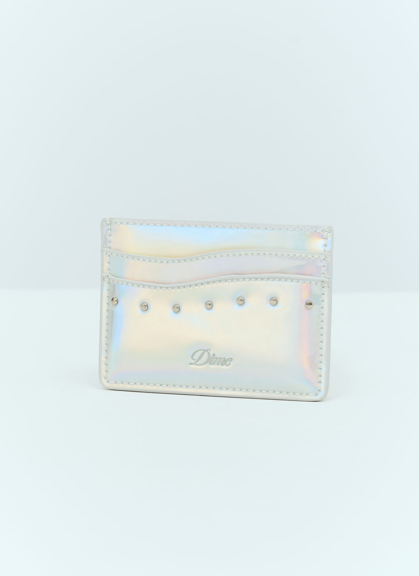  Dime Dime Studded Cardholder - Mann Geldbörsen & Kartenhalter Silver One Size 