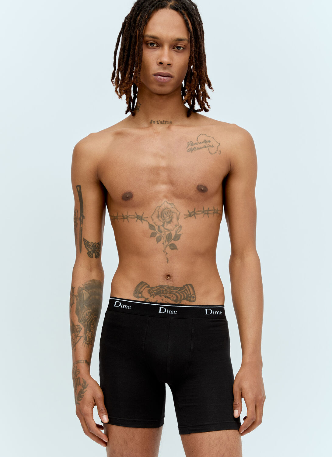 Dime Set Of Two Logo Briefs - Man Underwear Black Xs
