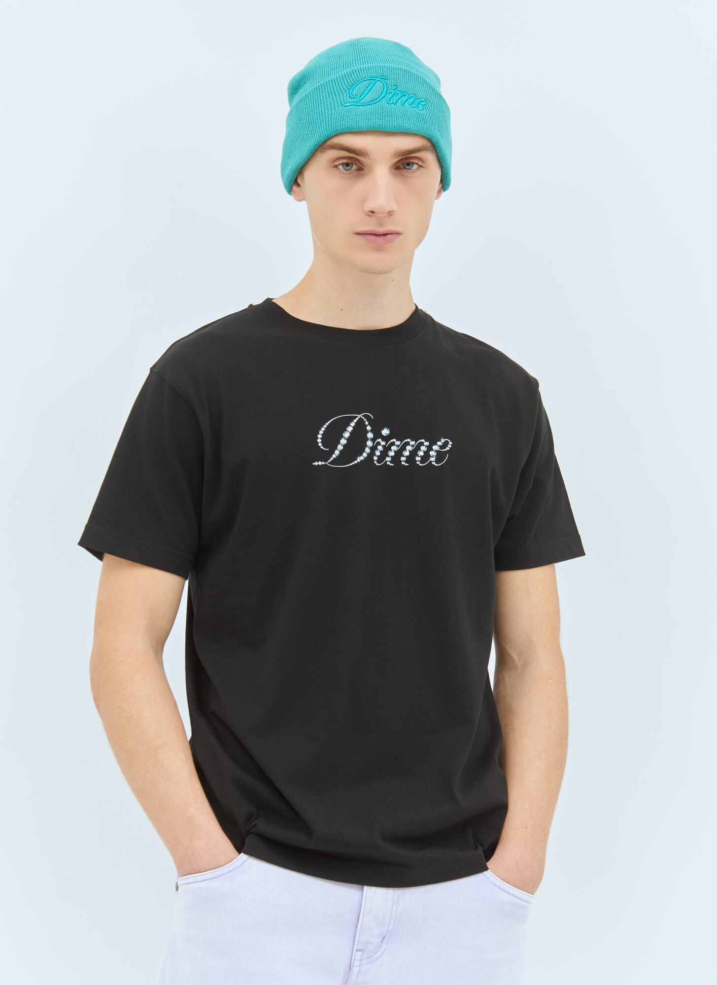  Dime Dime Cursive Beanie Hat - Mann Hats Blue One Size 