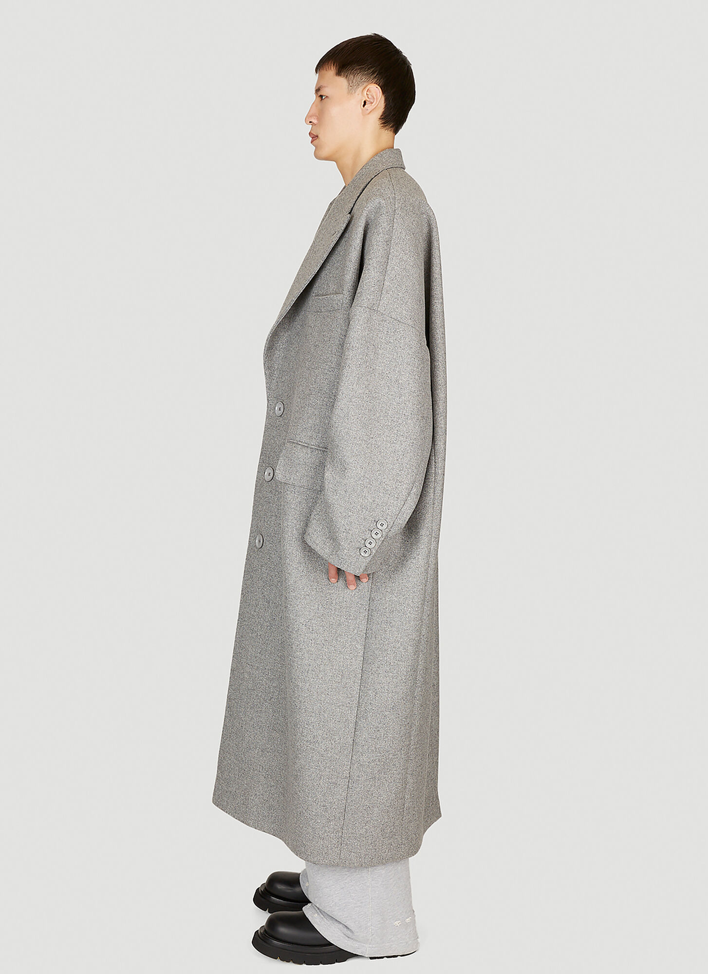  Dolce & Gabbana Dolce & Gabbana Double-breasted Wool Coat - Mann Mäntel Grey It - 48 