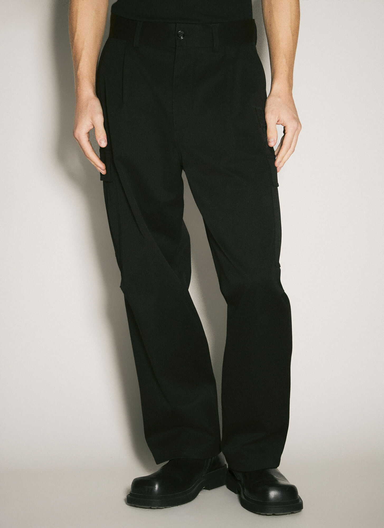 Dolce & Gabbana Men's Black Twill Cargo Pants - Man Pants It - 48