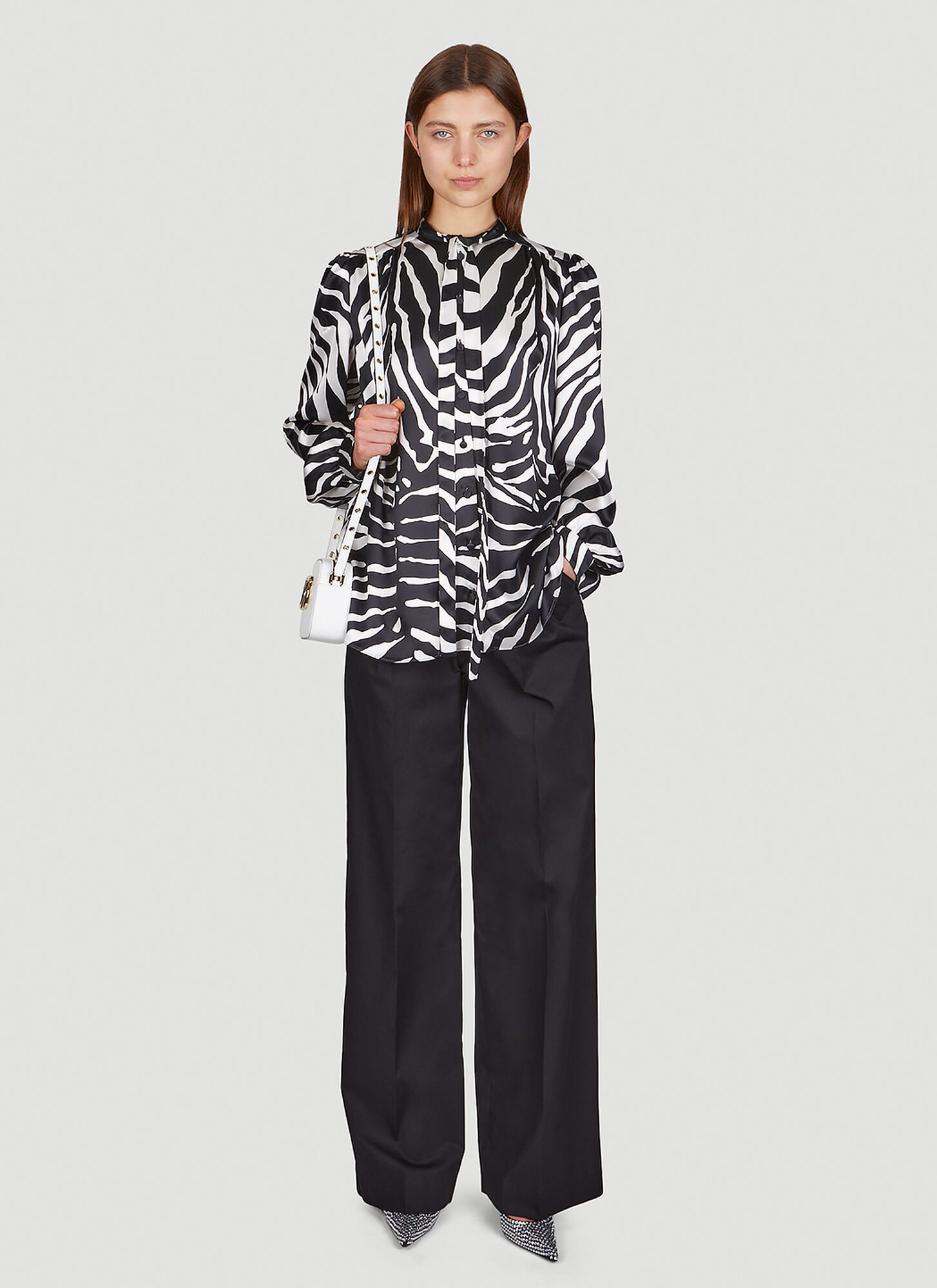  Dolce & Gabbana Dolce & Gabbana Zebra Print Shirt - Frau Hemden Black It - 38 