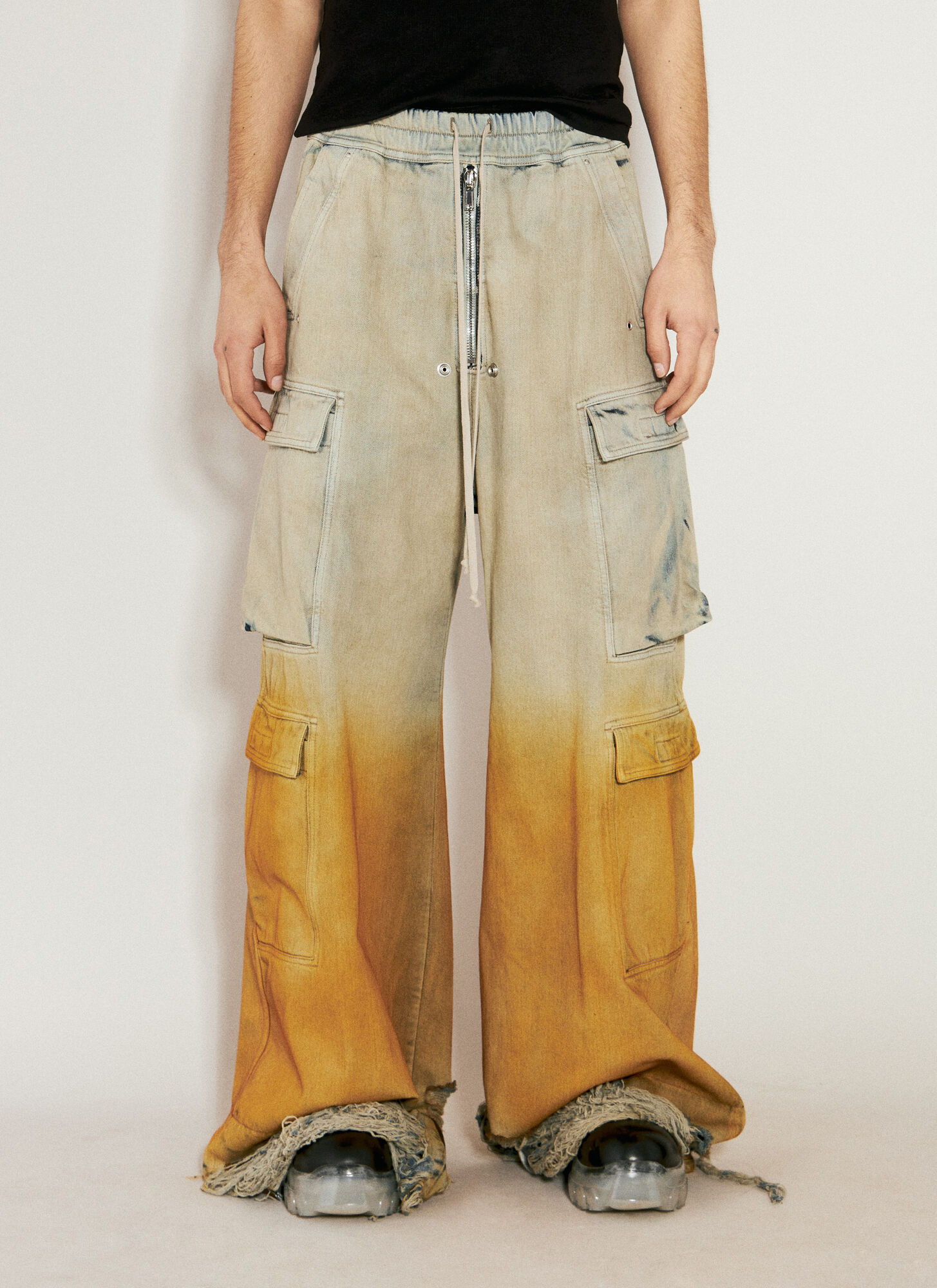 Shop Rick Owens Drkshdw Double Cargo Jumbo Belas Jeans In Orange