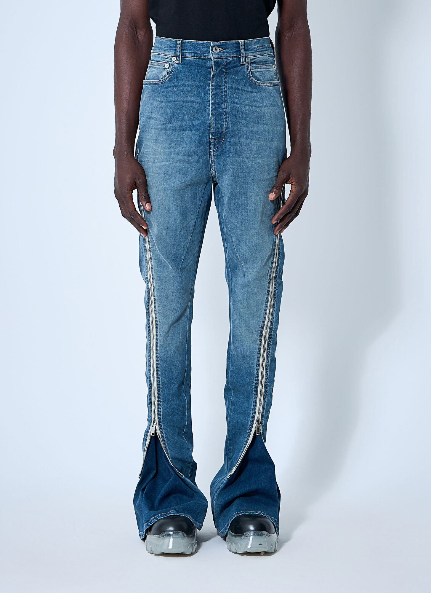 Rick Owens Drkshdw Bolan Banana Jeans In Blue