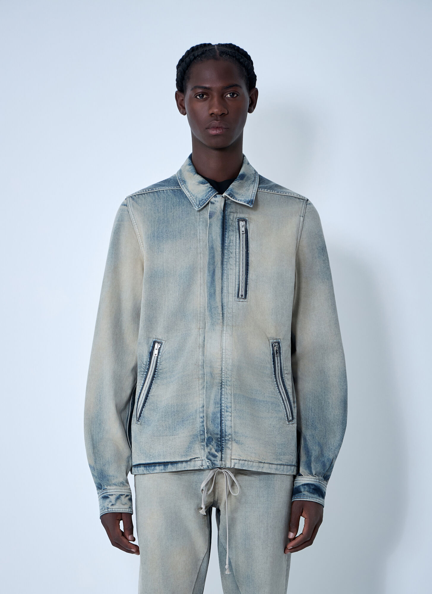 Rick Owens DRKSHDW Denim Jacket - Man Jackets White S Rick