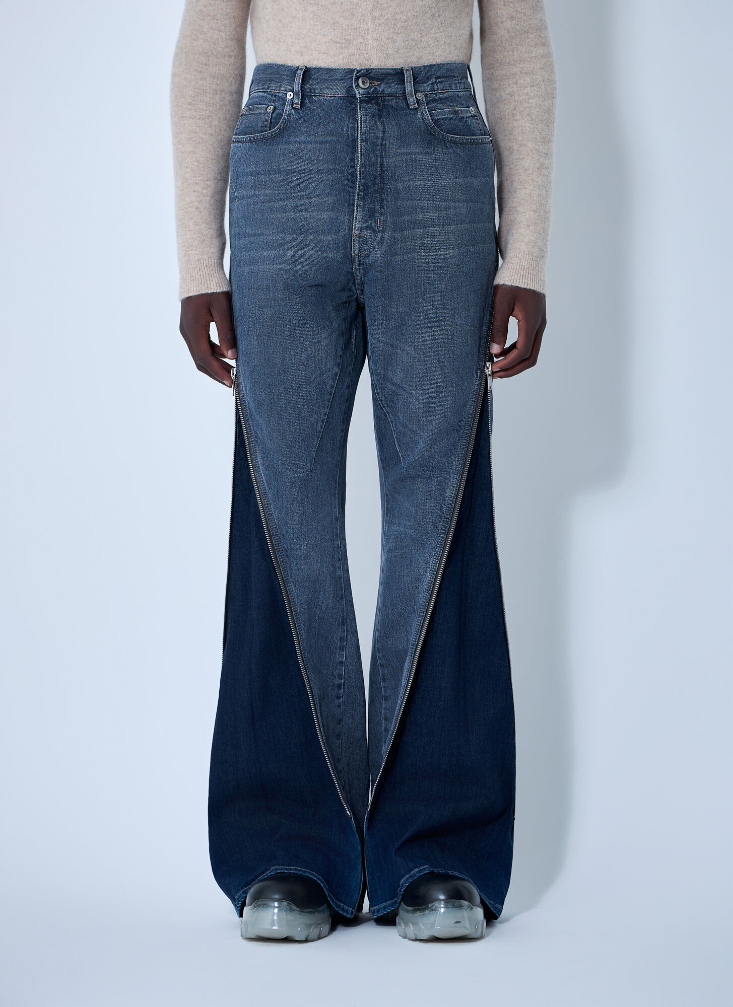 Rick Owens Drkshdw Bolan Banana Pants - Man Jeans Grey 32 - Immagine 1