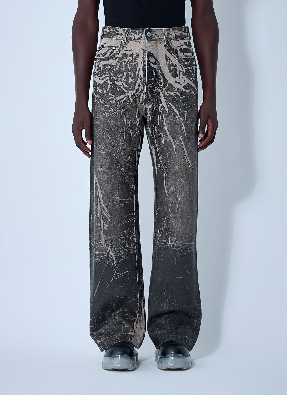 Rick Owens Drkshdw Geth Jeans In Gray