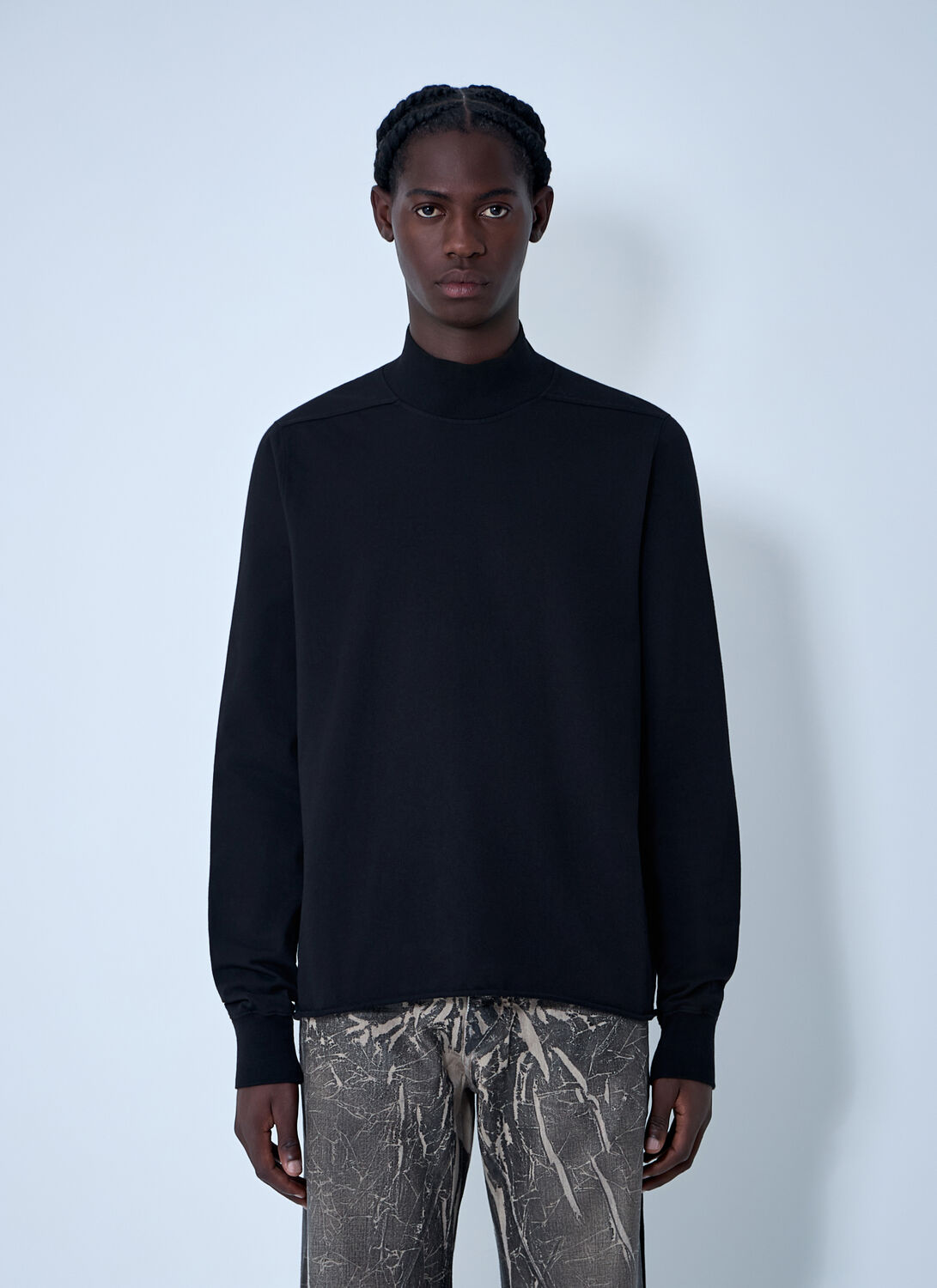 Rick Owens Drkshdw Black Hollywood Crewneck Sweatshirt In Black