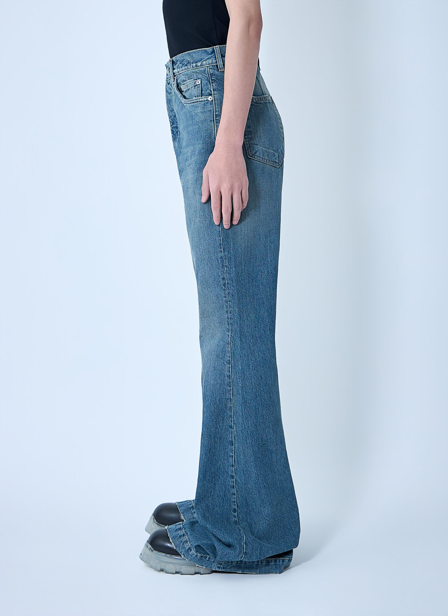 Rick Owens Drkshdw Rick Owens Drkshdw Denim Bolan Bootcut Pants - Mann Jeans Blue 32 