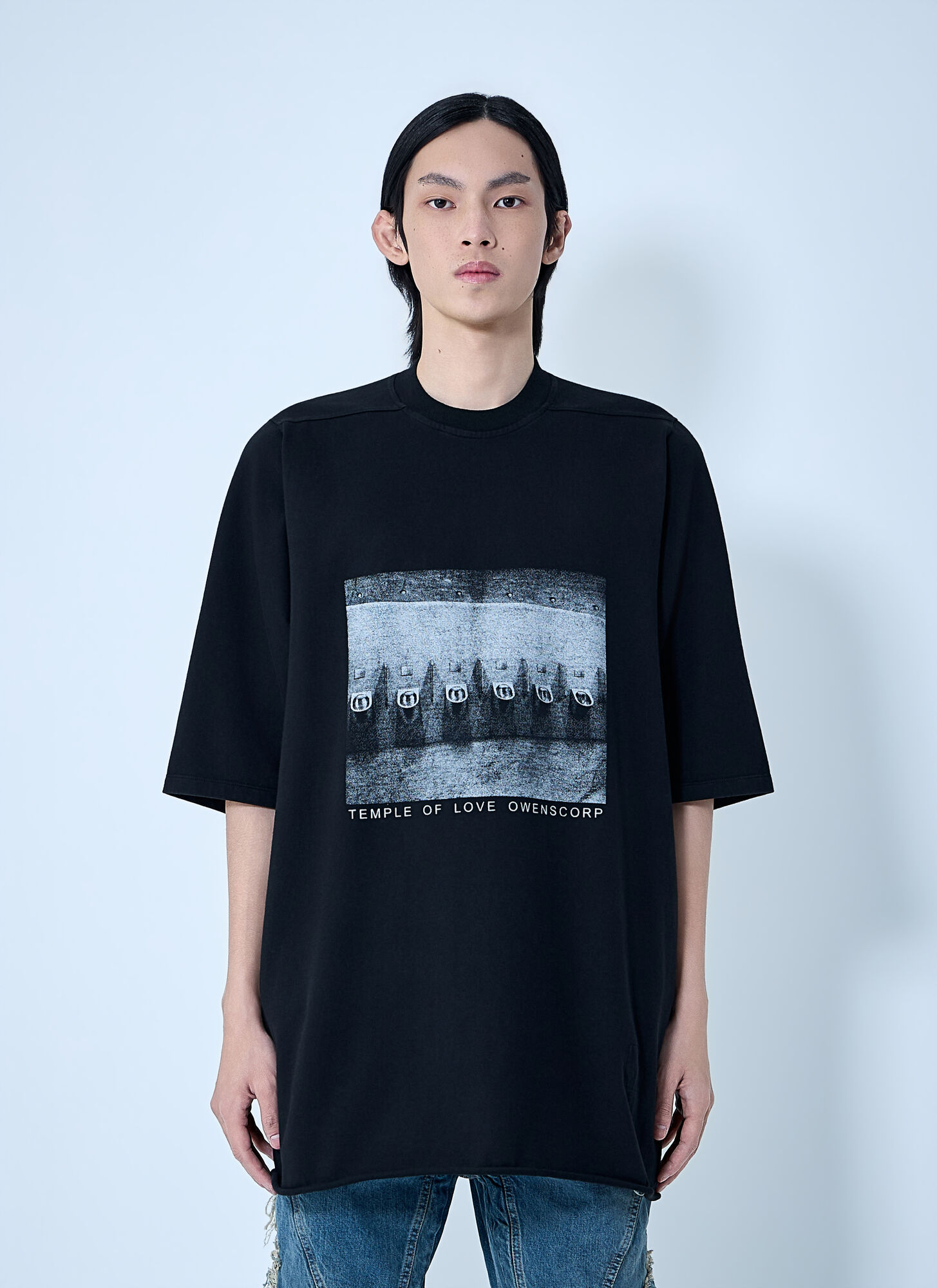 Rick Owens Drkshdw Men's Black Jumbo Ss T-Shirt - Man T-Shirts S