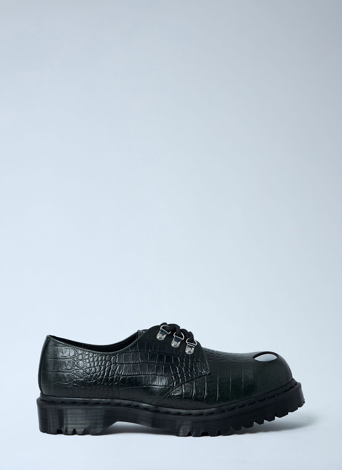 Dr. Martens 1461 Steel Toe 3 Eye Shoe In Green