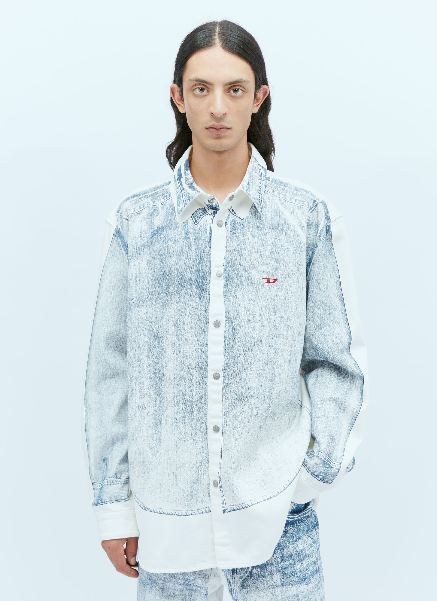 Diesel D-simply-over-s Shirt In Blue