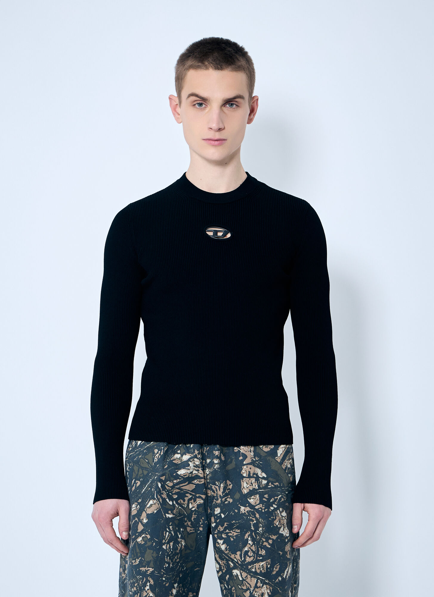 Diesel Uomo Nero K-Zachary-Round Sweater - Man Tops L