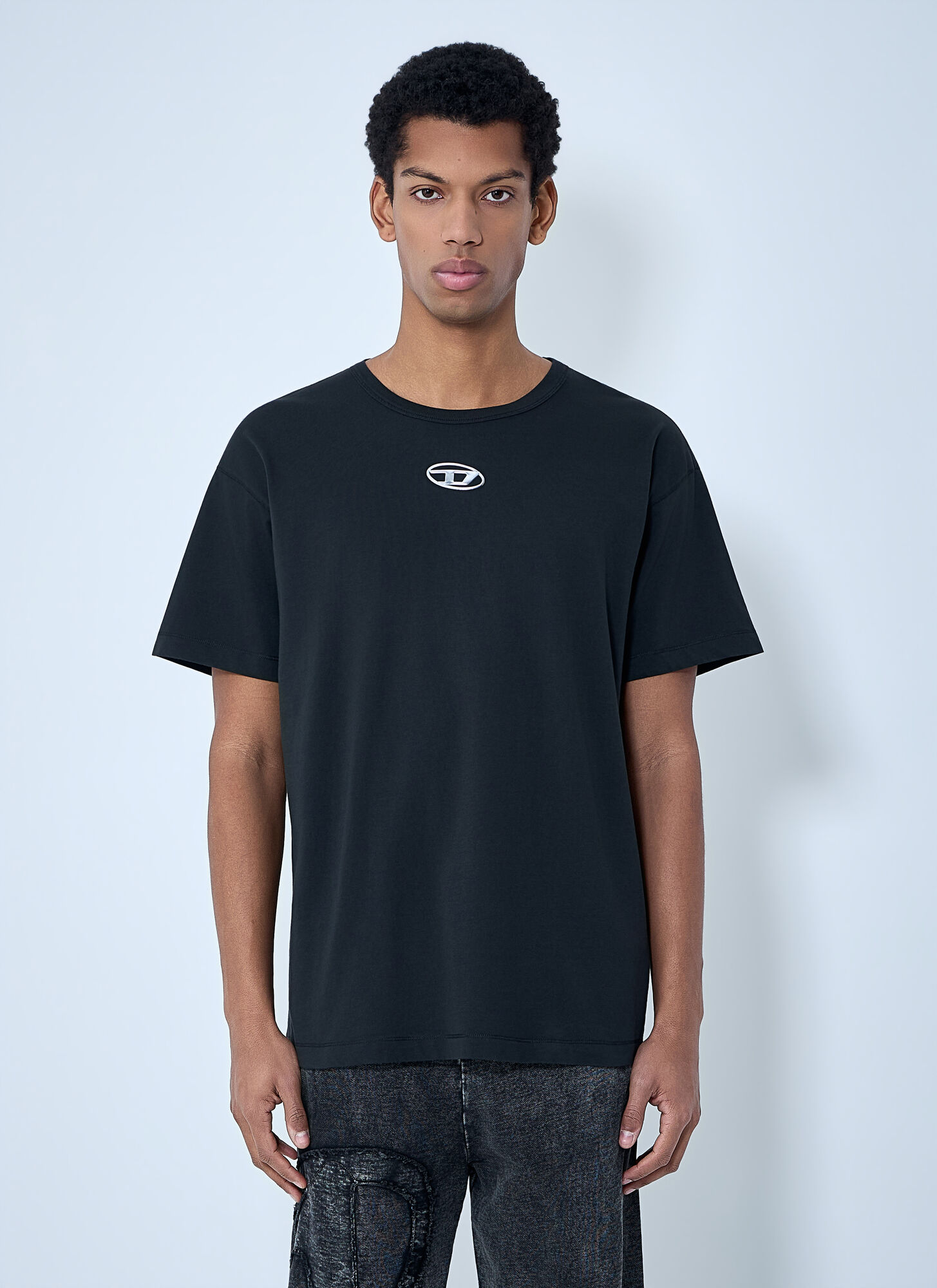 Diesel Men's Black T-Norm-Iod T-Shirt - Man T-Shirts Xxl