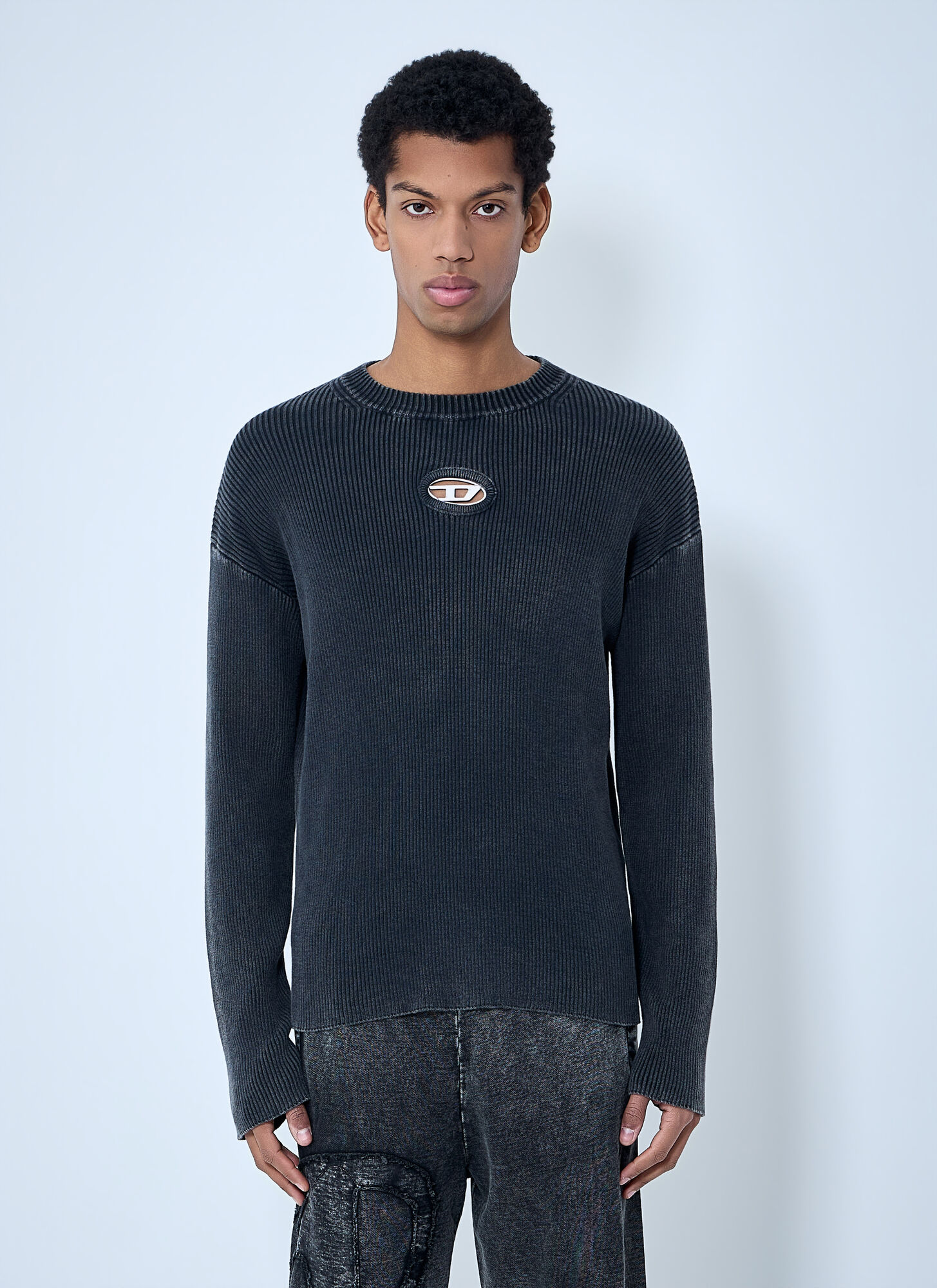 Diesel Men's Black K-Darren-D Sweater - Man Sweatshirts M