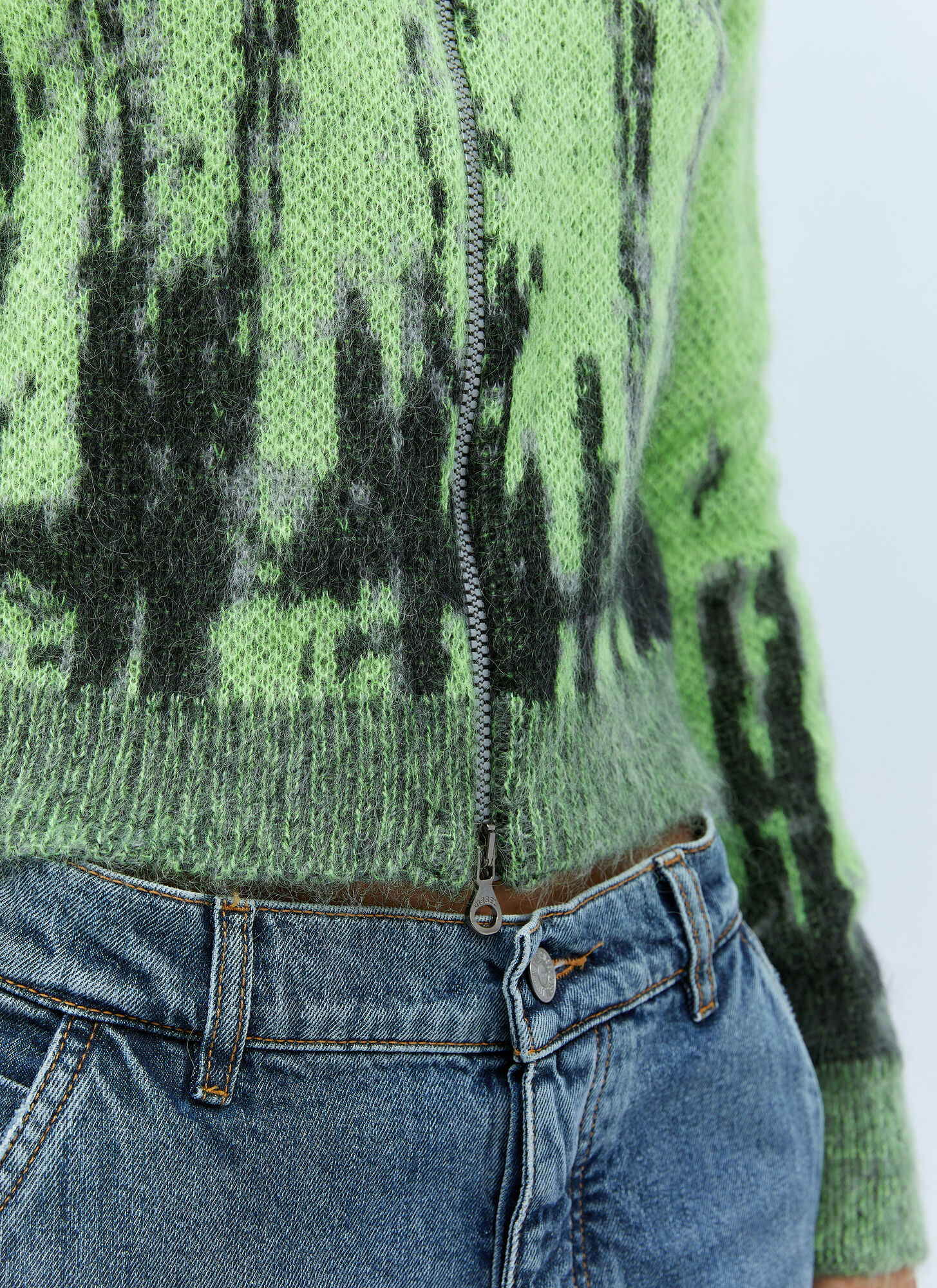 Diesel Diesel M-taphos Fuzzy Sweater - Frau Strick Green S 