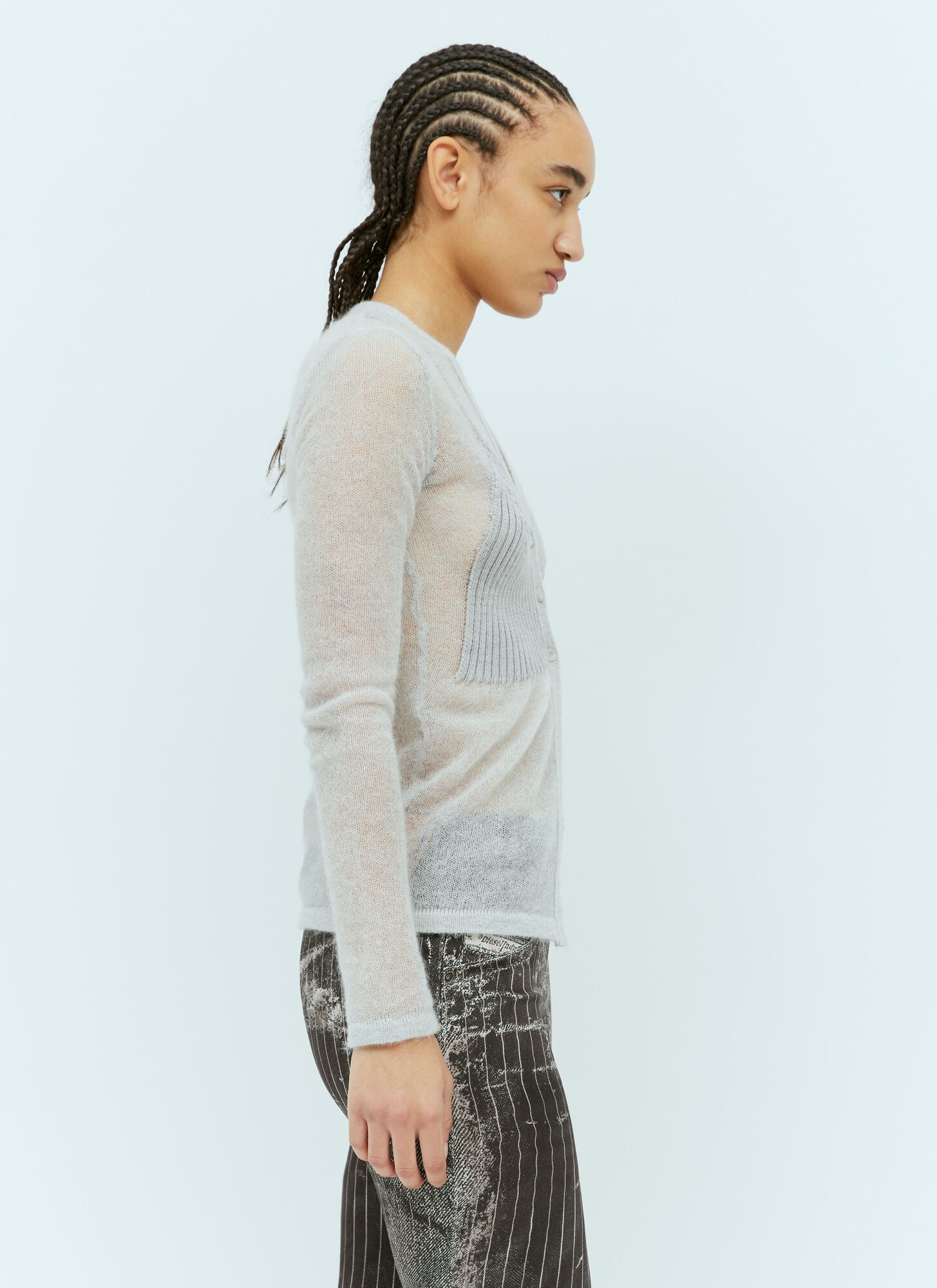  Diesel Diesel M-arina Lightweight Knit Cardigan - Frau Tops Grey M 