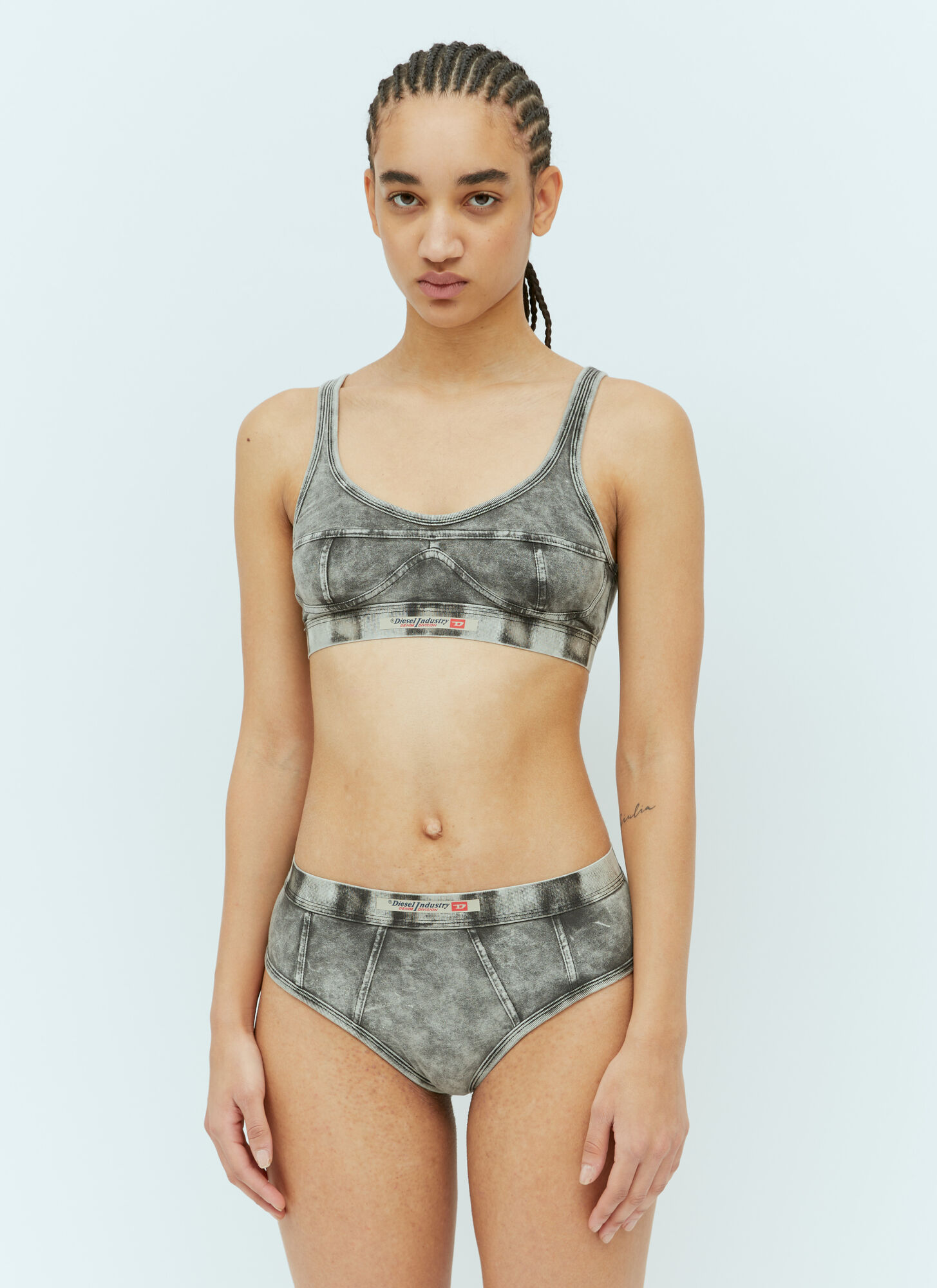  Diesel Diesel Ufpn-denim-hipster Briefs - Frau Unterwäsche Grey M 