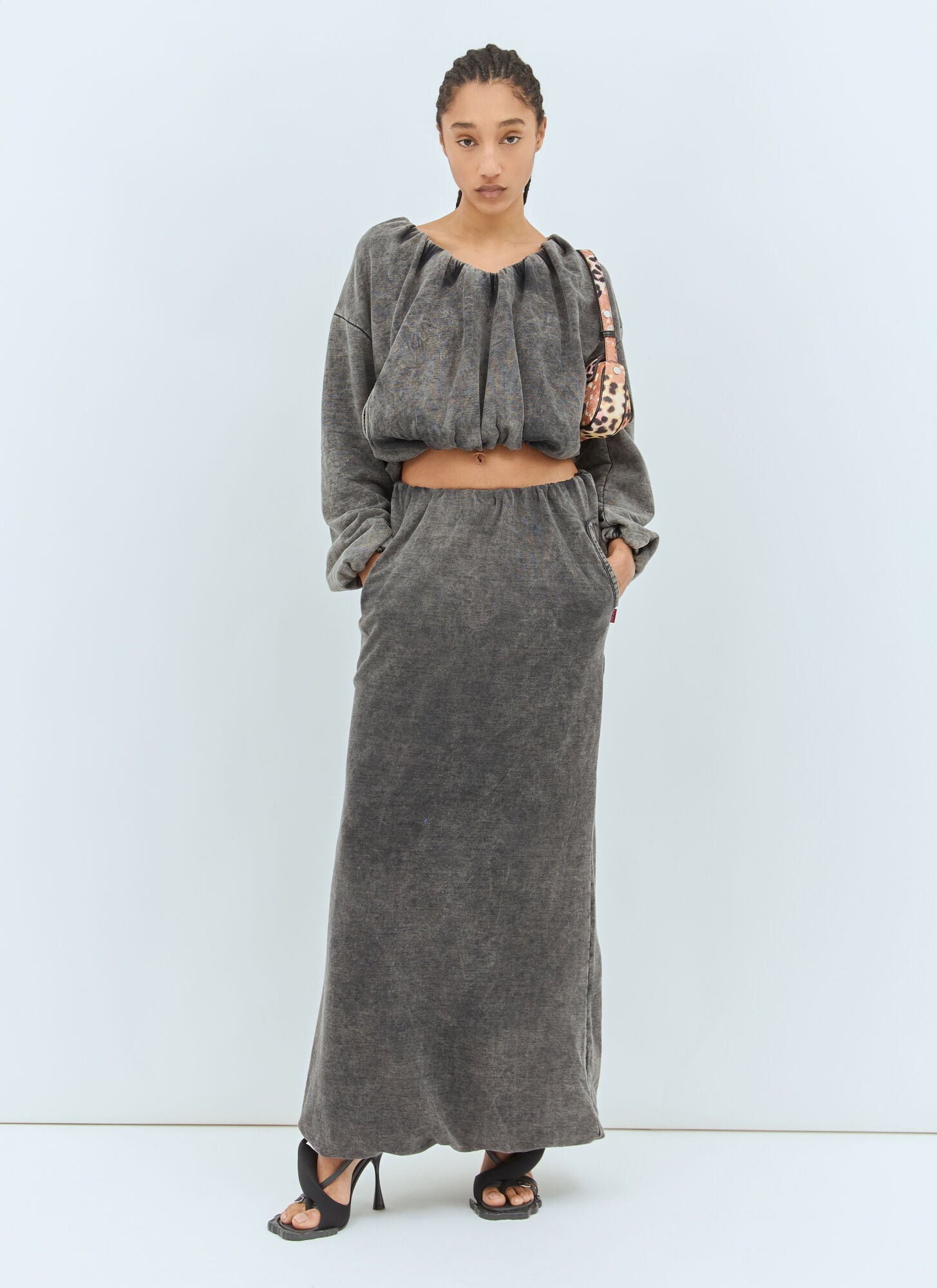  Diesel Diesel O-tulip Maxi Skirt - Frau Röcke Grey M 