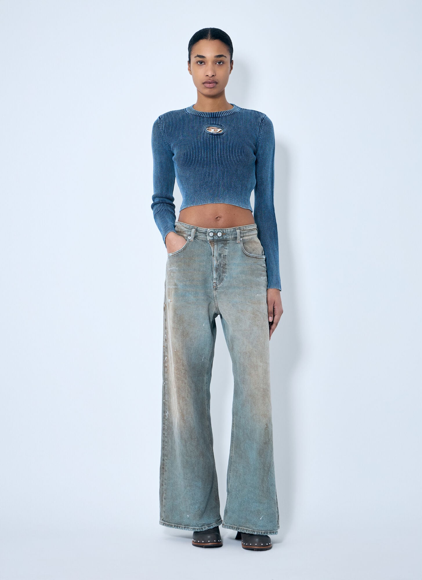  Diesel Diesel M-anchor-a Top - Frau Tops Blue Xs 