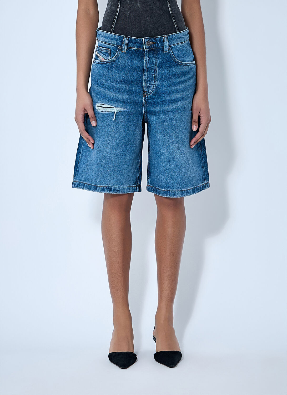 Shop Diesel De-sire-shorts In Blue