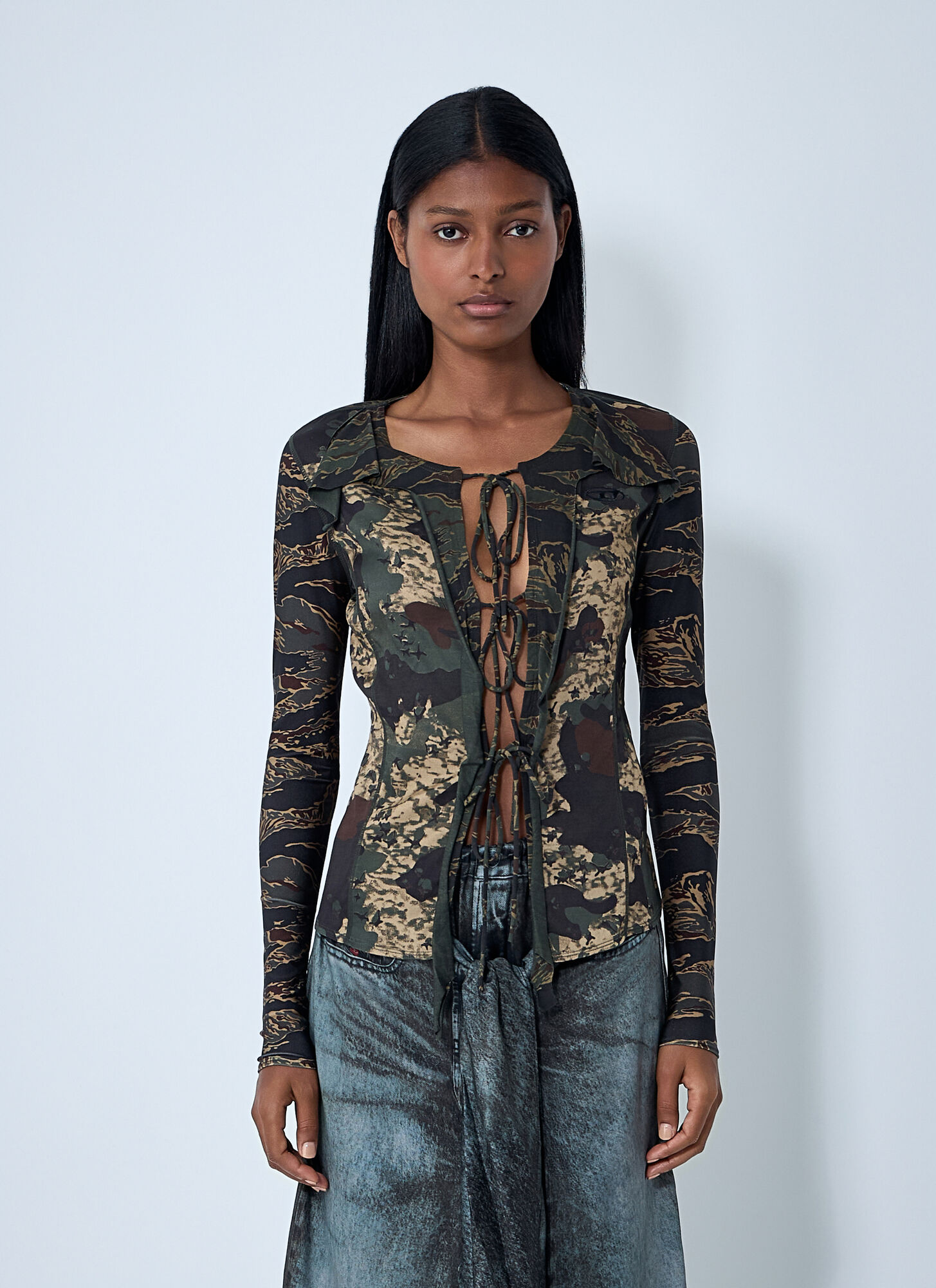 Diesel Donna Marrone T-Afry Top - Woman Tops S