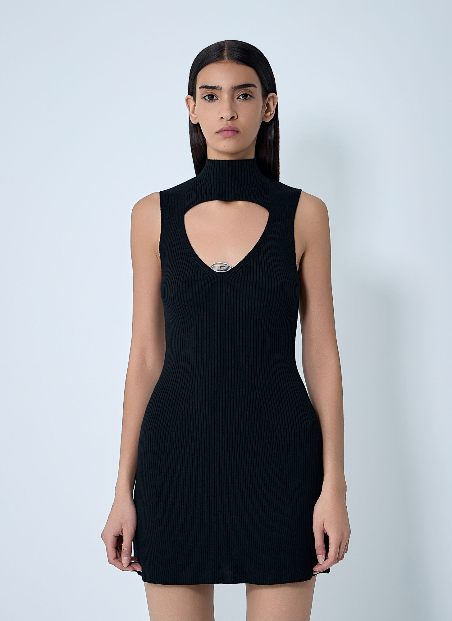 Diesel M-oloni-short Mini Dress – Woman Dresses Black L