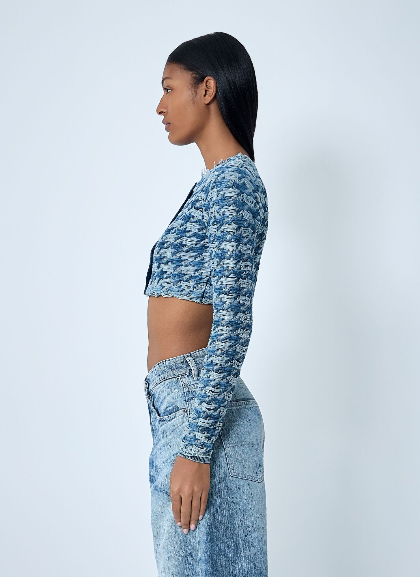  Diesel Diesel M-hella Crop Top - Frau Tops Blue L 