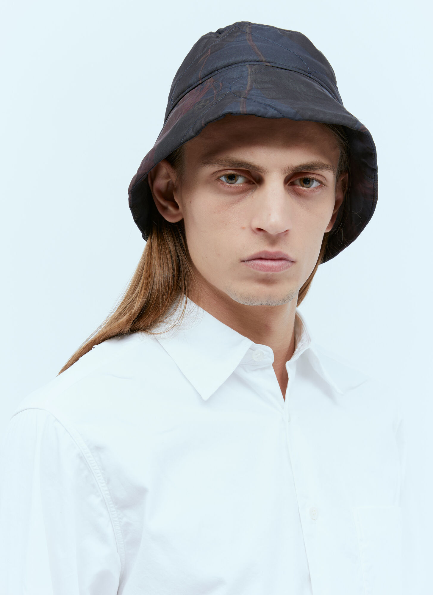 Dries Van Noten Flower Bucket Hat - Man Hats Navy S　ドリス ヴァン ノッテン フラワー バケット ハット - 男性用帽子 ネイビー S Dries
