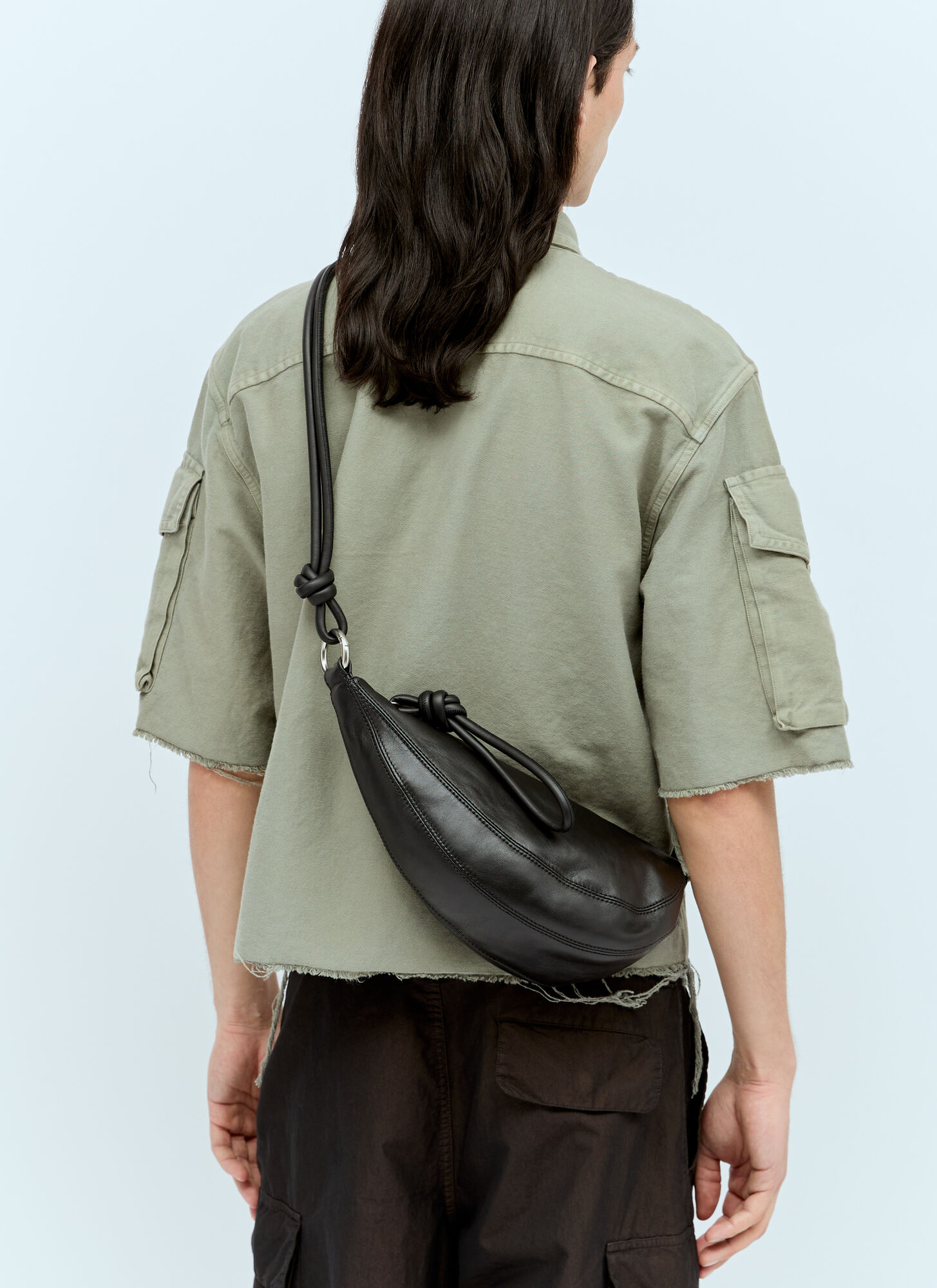 Shop Dries Van Noten Leather Crossbody Bag In Black