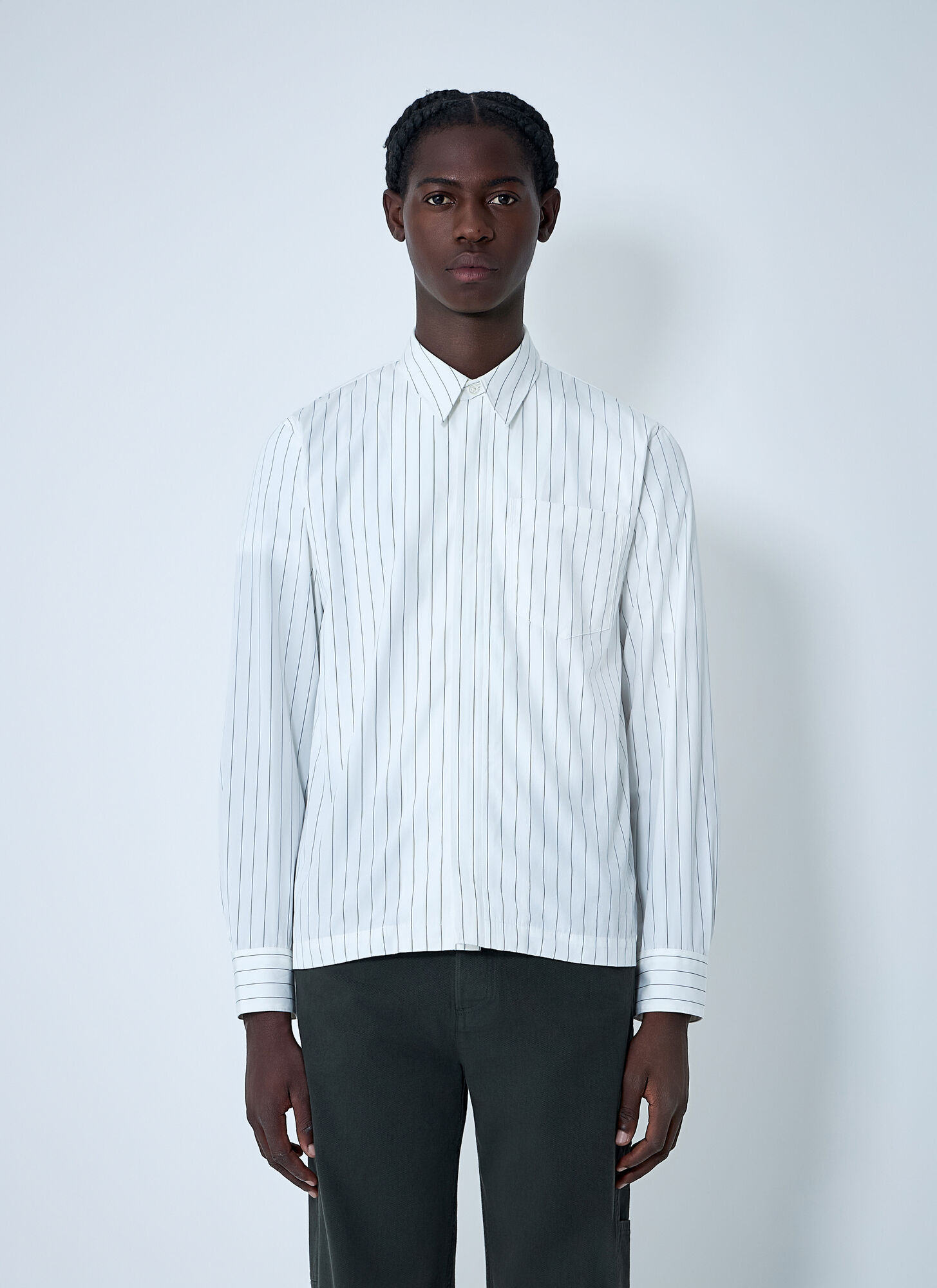 Dries Van Noten Dries Van Noten Stripe Button-down Shirt - Man Shirts White Xl　Dries Van Noten ストライプ ボタンダウン シャツ - メンズ シャツ ホワイト XL