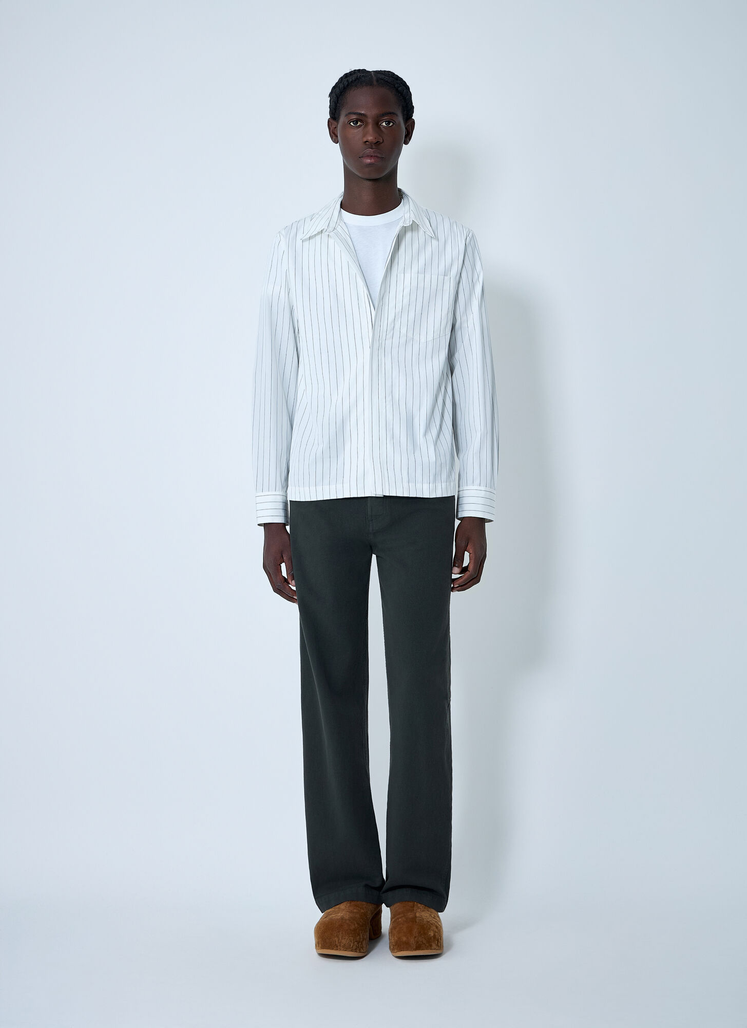  Dries Van Noten Dries Van Noten Stripe Button-down Shirt - Mann Hemden White Xl 