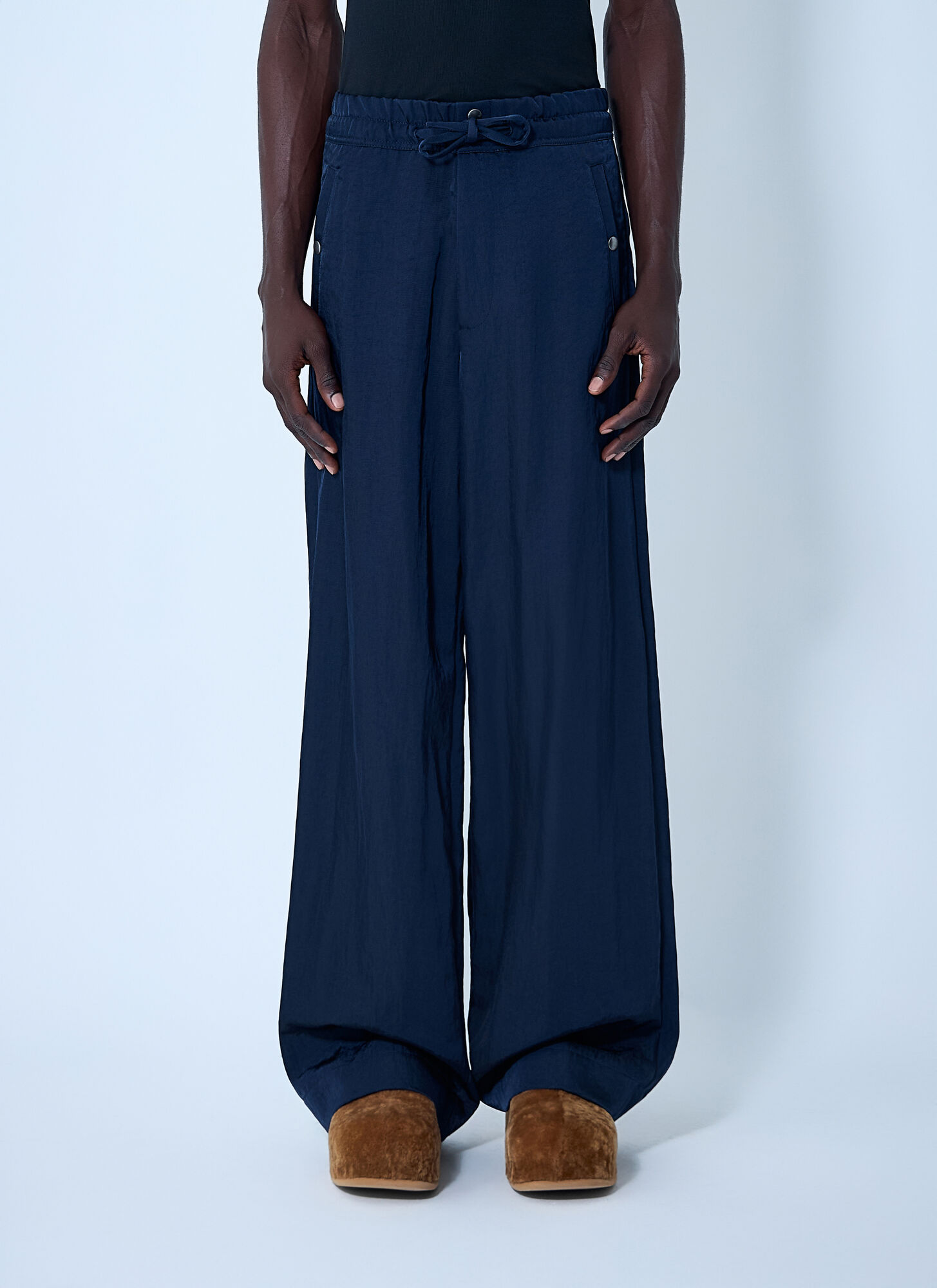 Dries Van Noten Drawstring Pants - Man Pants Navy Xl　Dries Van Noten ドローストリング パンツ - マン パンツ ネイビー XL Dries