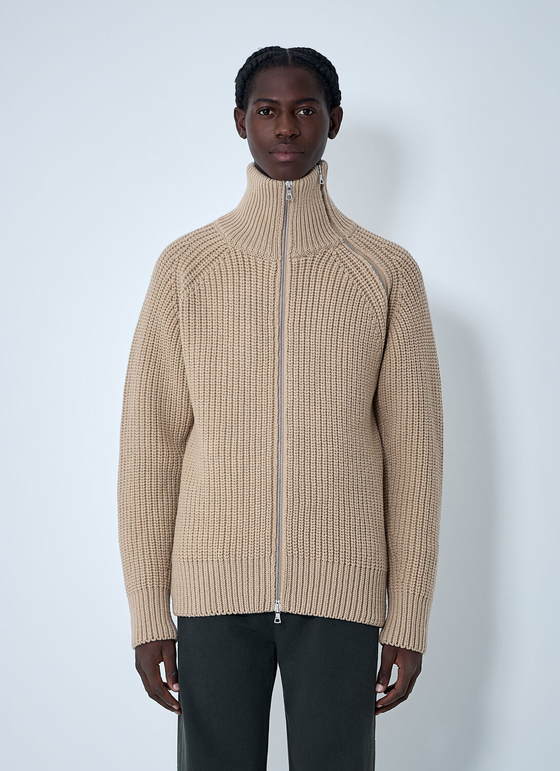 Dries Van Noten Men Knit Cardigan In Neutral
