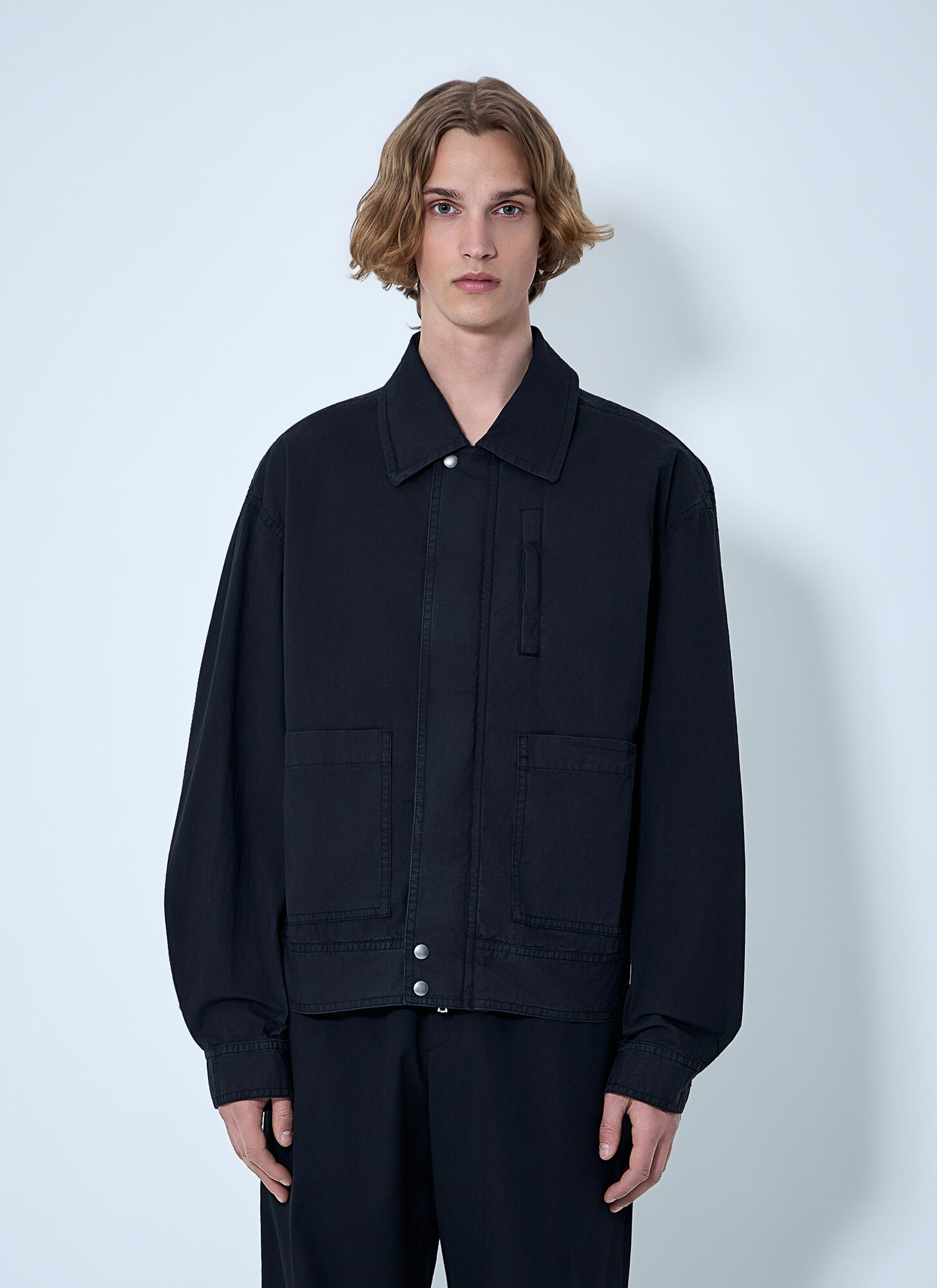 Dries Van Noten Dries Van Noten Cotton Jacket With Snap Fastening - Man Jackets Black Xl　Dries Van Noten スナップ留めコットン ジャケット - メンズ ジャケット ブラ