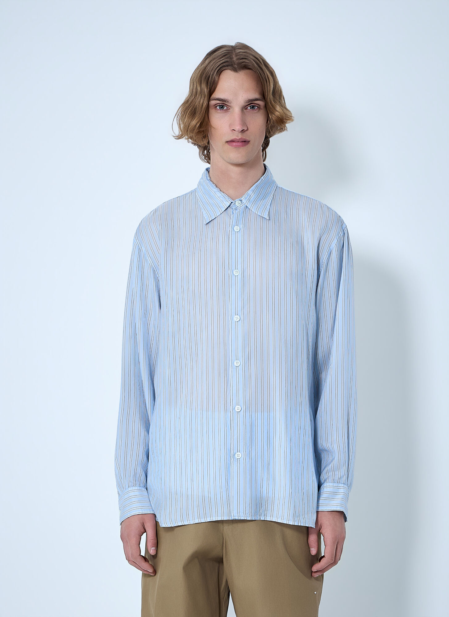 Dries Van Noten Dries Van Noten Classic Button-down Shirt - Man Shirts Blue L　ドリス ヴァン ノッテン クラシック ボタンダウン シャツ - メンズ シャツ ブルー L