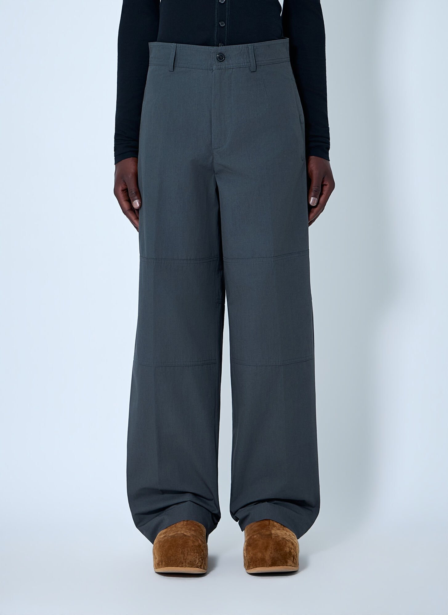 Dries Van Noten Dries Van Noten Wide-leg High-rise Trousers - Man Pants Grey Eu - 48　ドリス ヴァン ノッテン ワイドレッグ ハイライズ トラウザーズ - マン パンツ グレー Eu - 