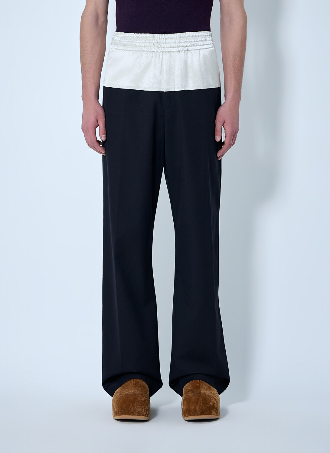 Dries Van Noten Drawstring Wide-leg Trousers - Man Pants Black Eu - 52