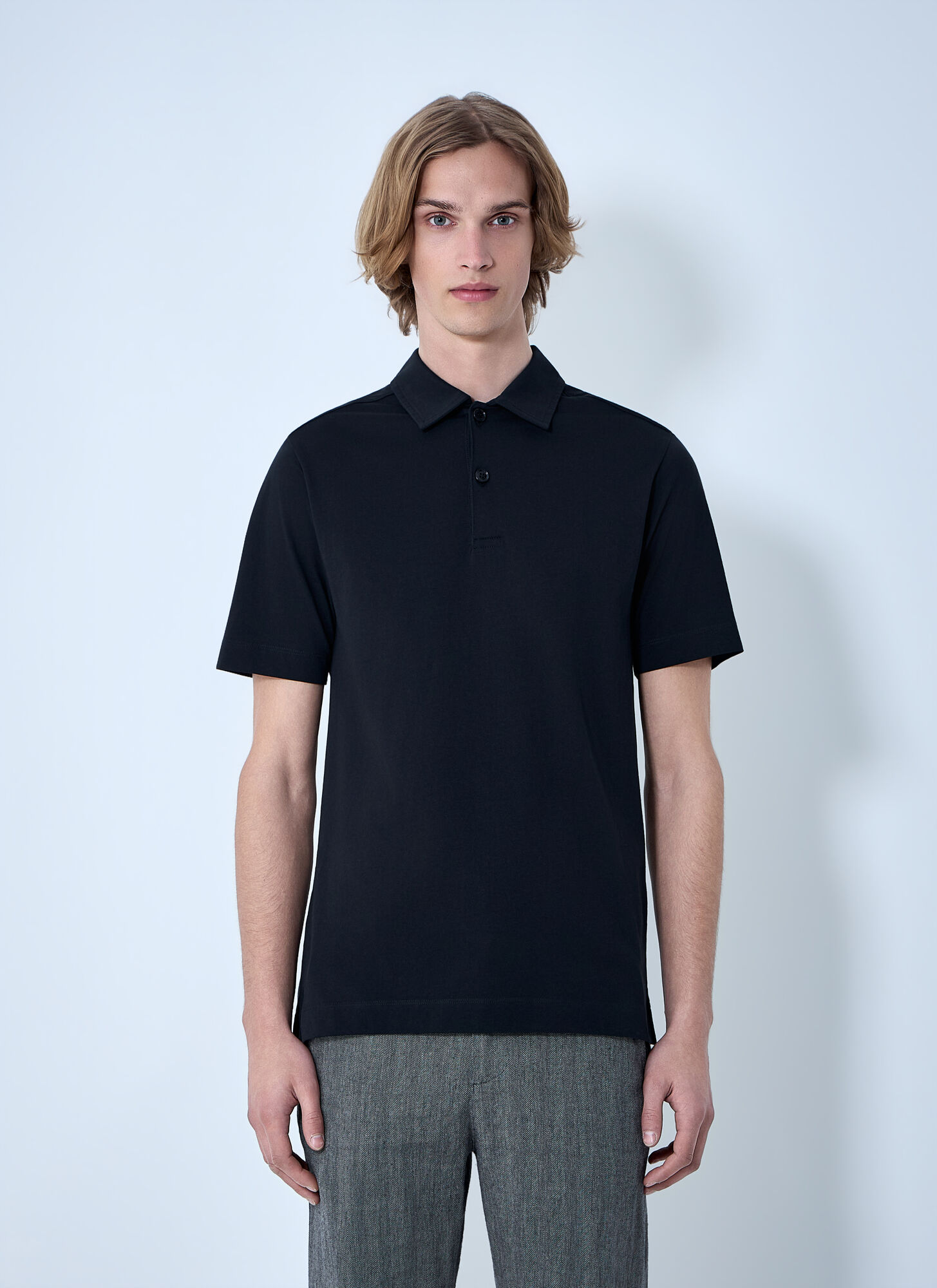 Dries Van Noten Dries Van Noten Cotton Helder Polo - Man Polo Shirts Black S　ドリス ヴァン ノッテン コットン クリア ポロ - マン ポロシャツ ブラック S