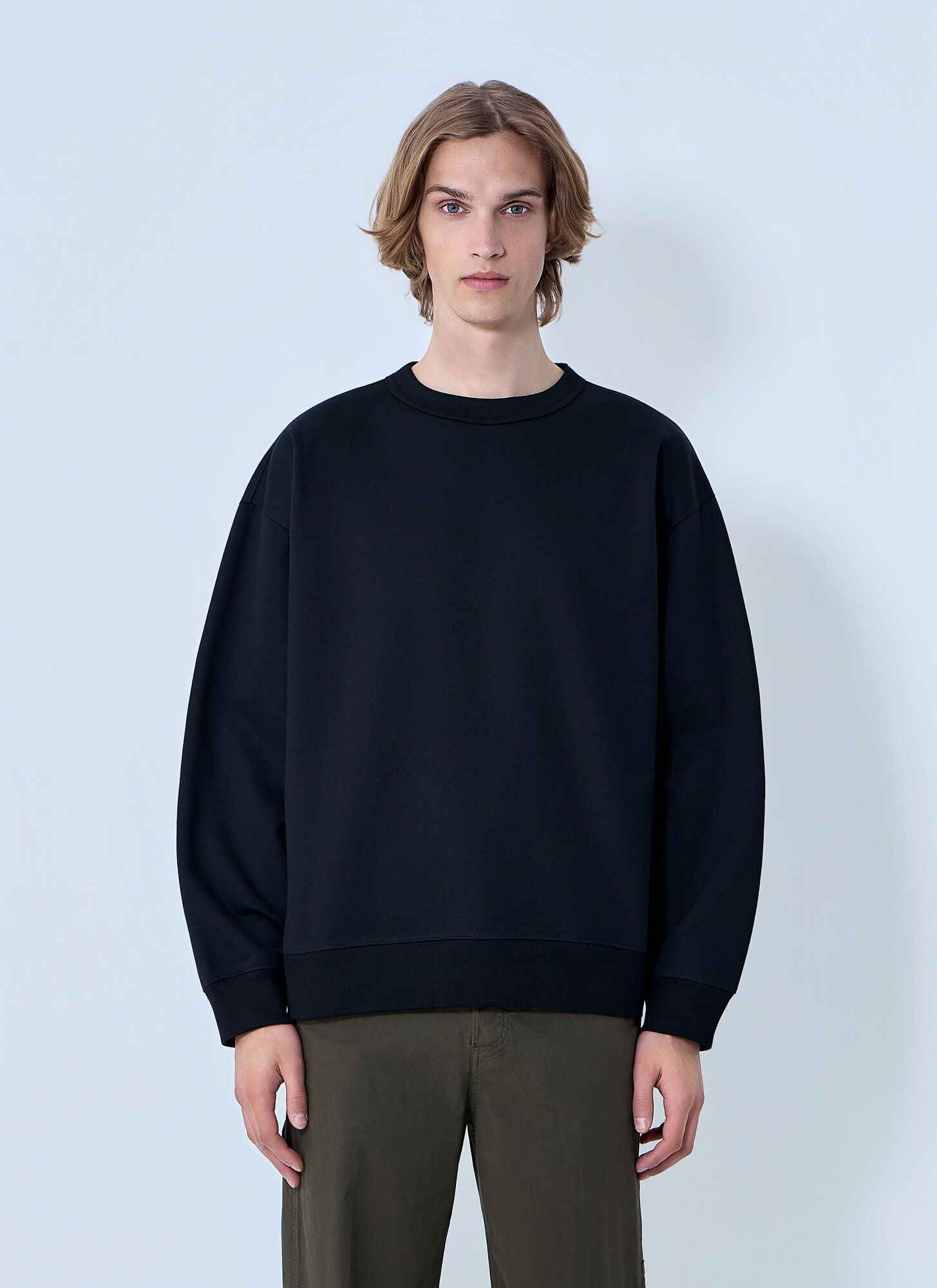 Dries Van Noten Crewneck Knit Sweater - Man Sweatshirts Black M　Dries Van Noten クルーネック ニット セーター - 男性 スウェット ブラック M Dries