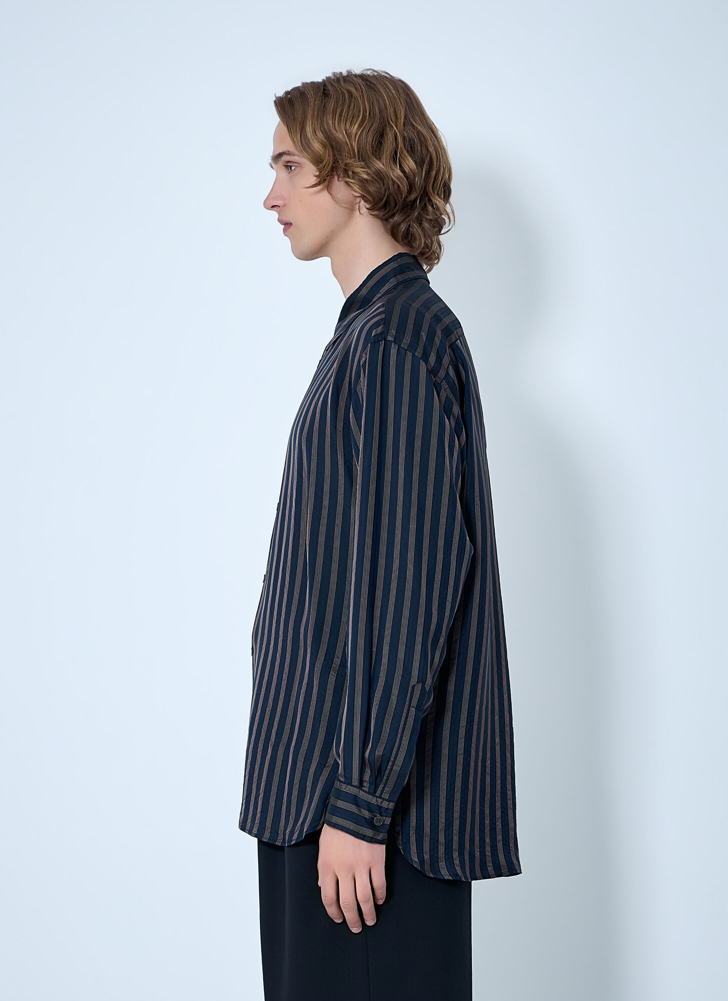  Dries Van Noten Dries Van Noten Striped Button-down Shirt - Mann Hemden Navy L 
