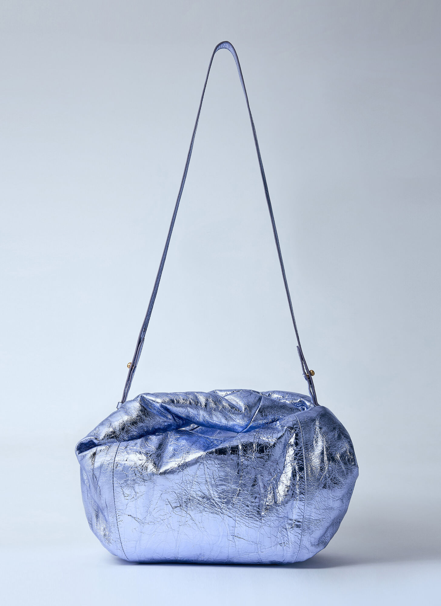 Shop Dries Van Noten Metalic Twist Handbag In Purple