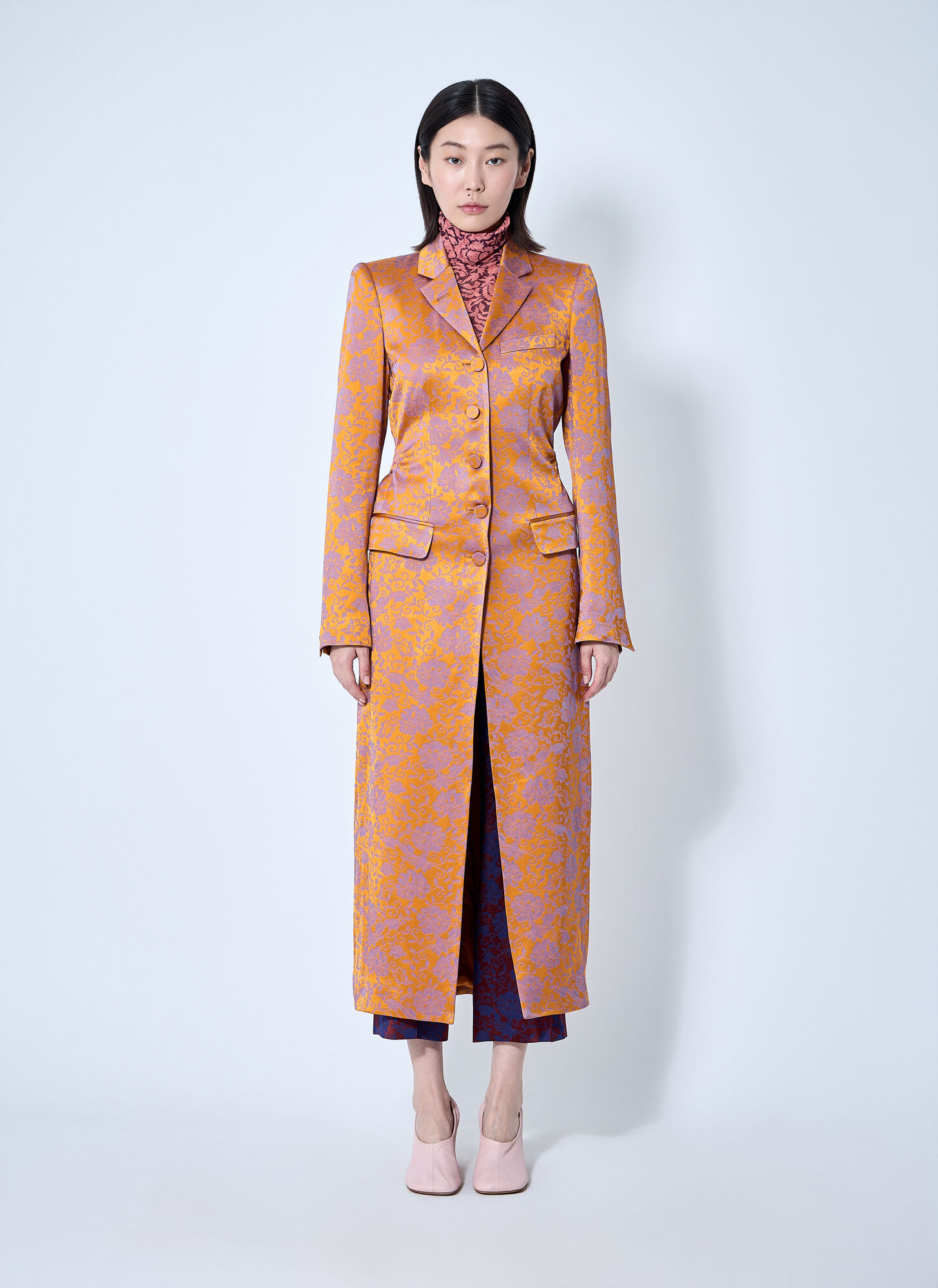 Dries Van Noten Dries Van Noten Embroidered Coat - Woman Coats Orange Fr - 36　Dries Van Noten 刺繍コート - 女性コート オレンジ Fr - 36