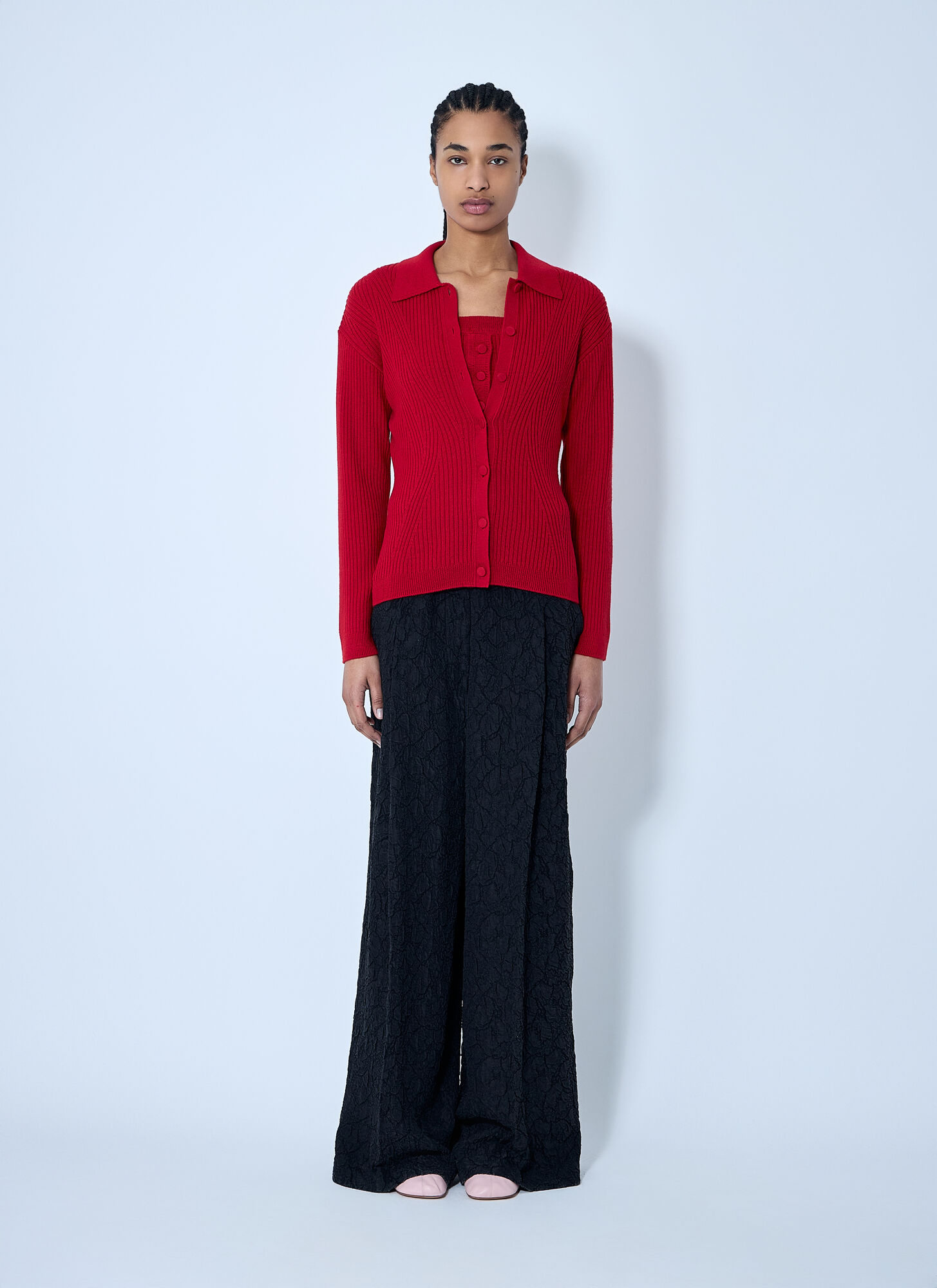  Dries Van Noten Dries Van Noten Rib Cardigan - Frau Strick Red L 