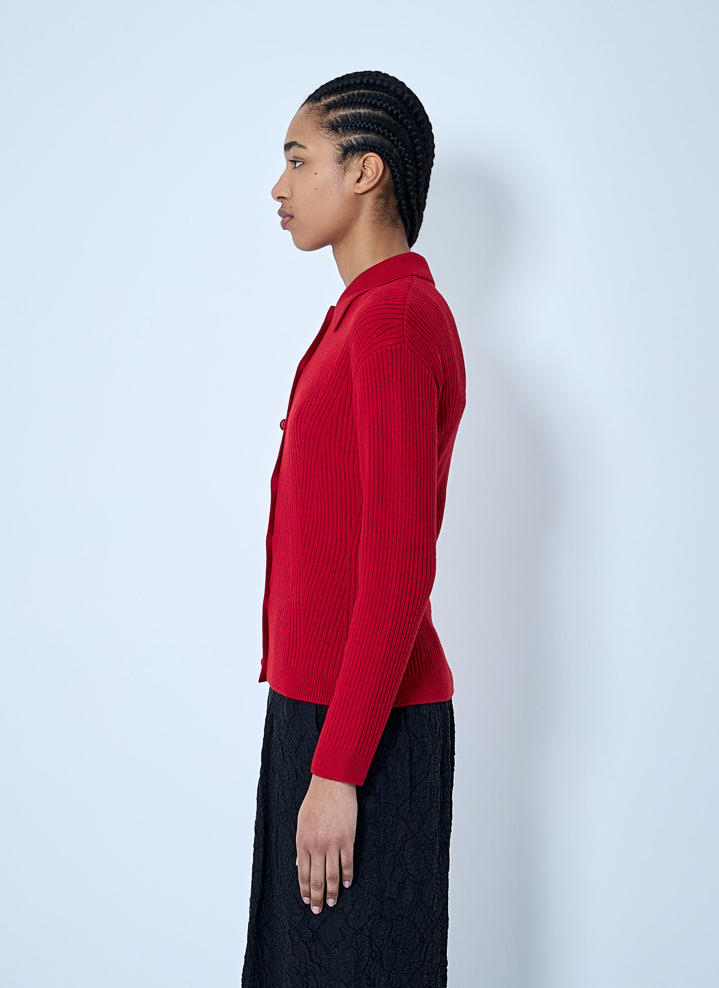  Dries Van Noten Dries Van Noten Rib Cardigan - Frau Strick Red L 